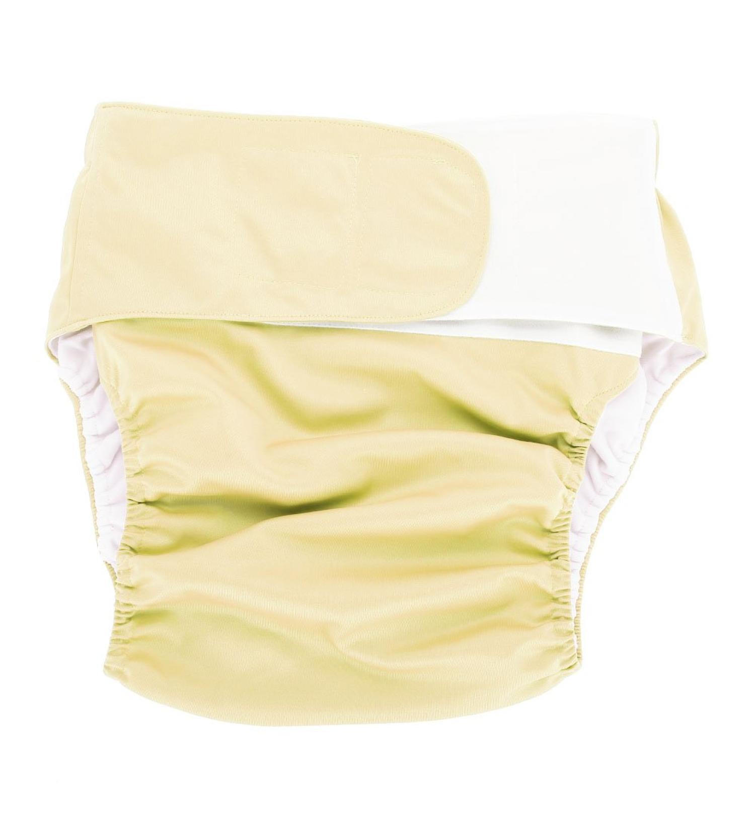 Dekaim Adult Cloth Diaper | Reusable Washable Adjustable Large Nappy | Yellow - Buy Online on GoSupps.com