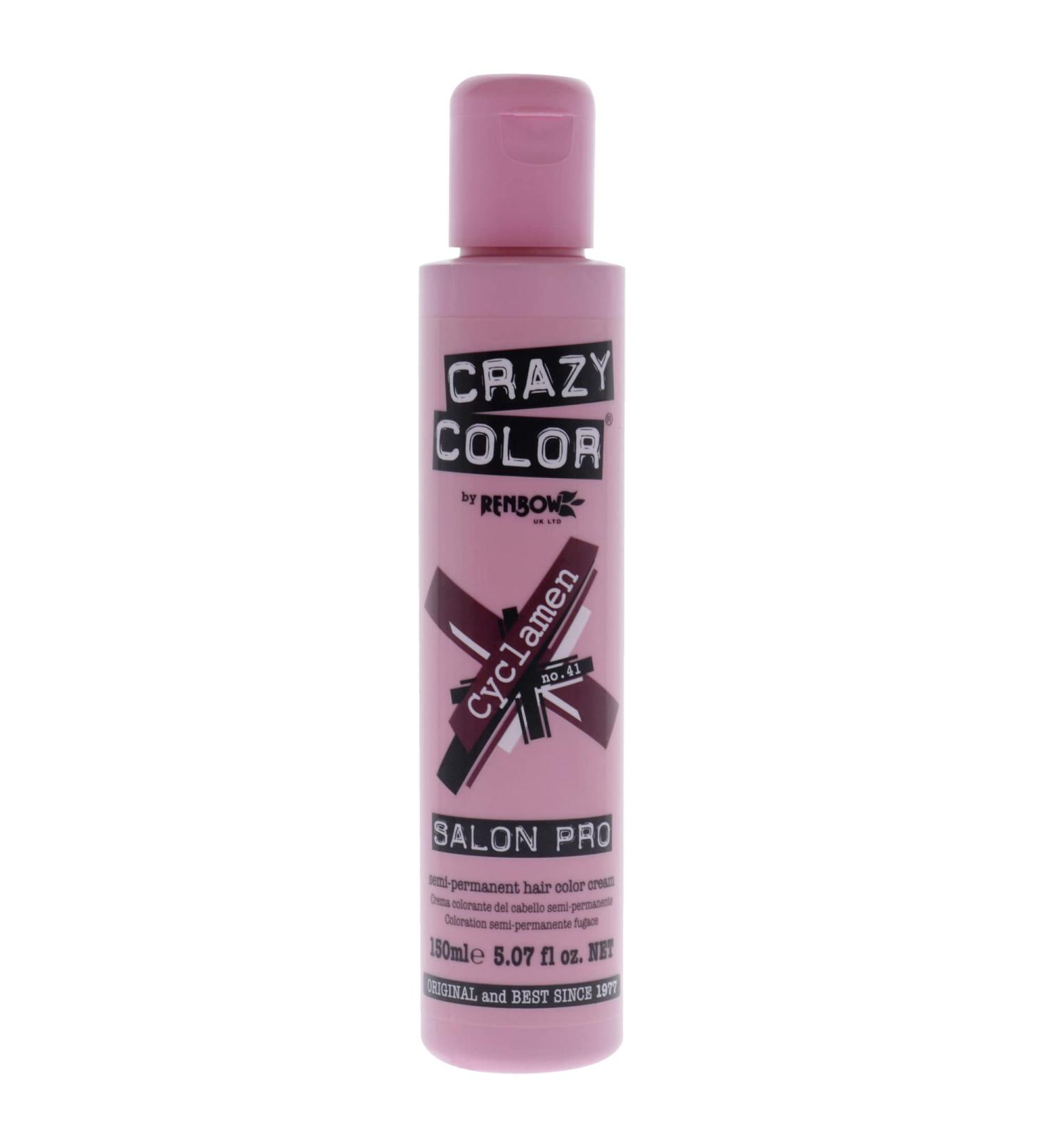 Crazy Color Crazy Color Salon Pro Semi Permanent Hair Color - 41 Cyclamen Hair Color Women 5.07 oz