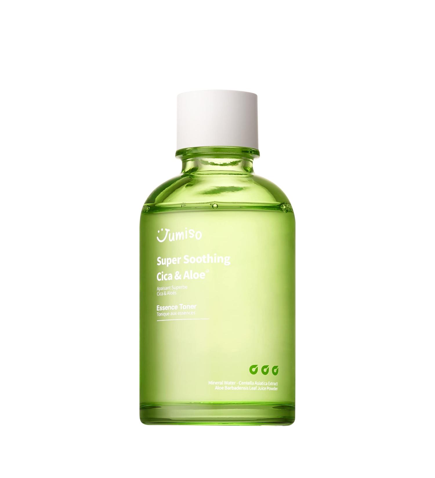 JUMISO Super Soothing CICA & Aloe Essence Toner - Hydrating Korean Facial Toner for Calming & Moisturizing | Vegan EWG Green 4.23 fl. oz / 125ml - Buy Online on GoSupps.com