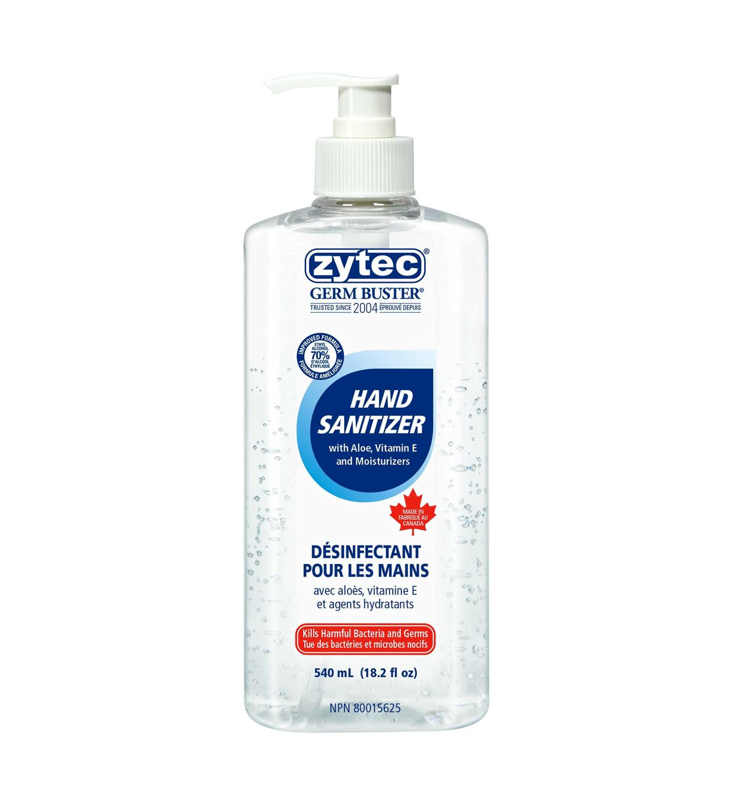 zytec Germ Buster Hand Sanitizer with Aloe (Clear Gel) 540ml Unscented 540 ml (Pack of 1) - Buy Online on GoSupps.com