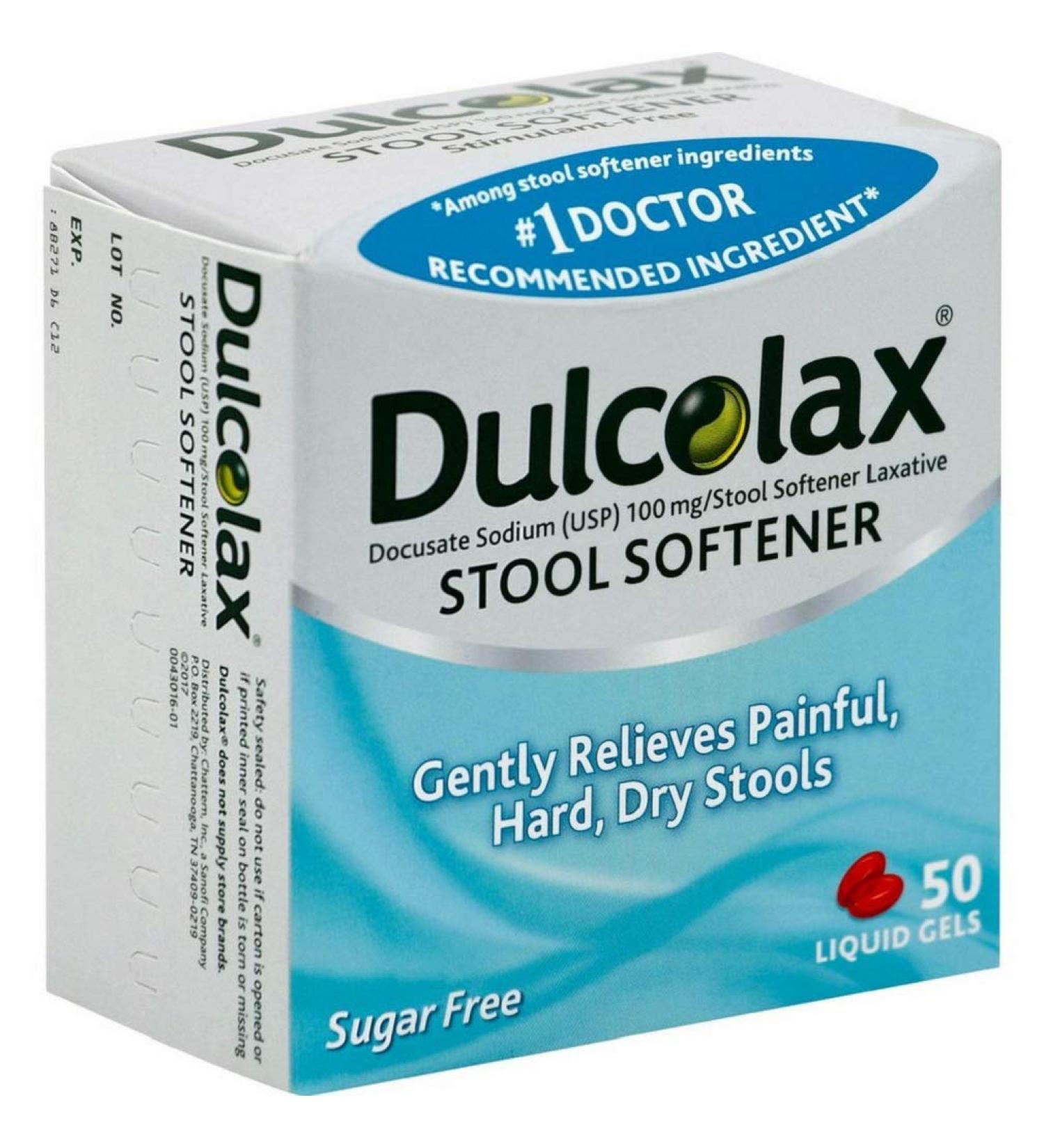 DulcoLax Stool Softener Sugar Free Liquid Gels - 50 Gels - Buy Online on GoSupps.com