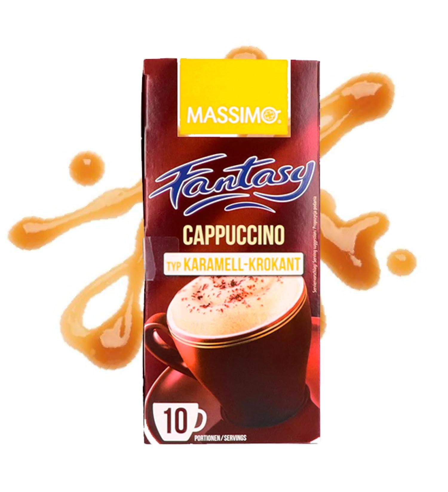  MASSIMO Massimo Pack of 160 Instant Caramel and Cappuccino Coffee Sticks - 12.5g - Flavored drink powder with soluble caramel-flavored cappuccino powder - Buy Online on GoSupps.com