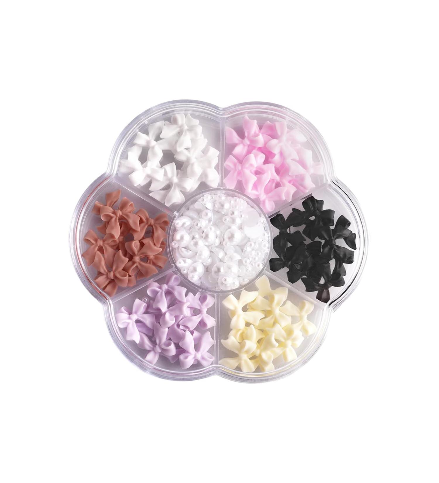 Moguri Colorful Loop Nodes Nail Plug Set - 3D Knot Trailer & DIY Decoration for Nail Art & Jewelry Stones - Buy Online on GoSupps.com