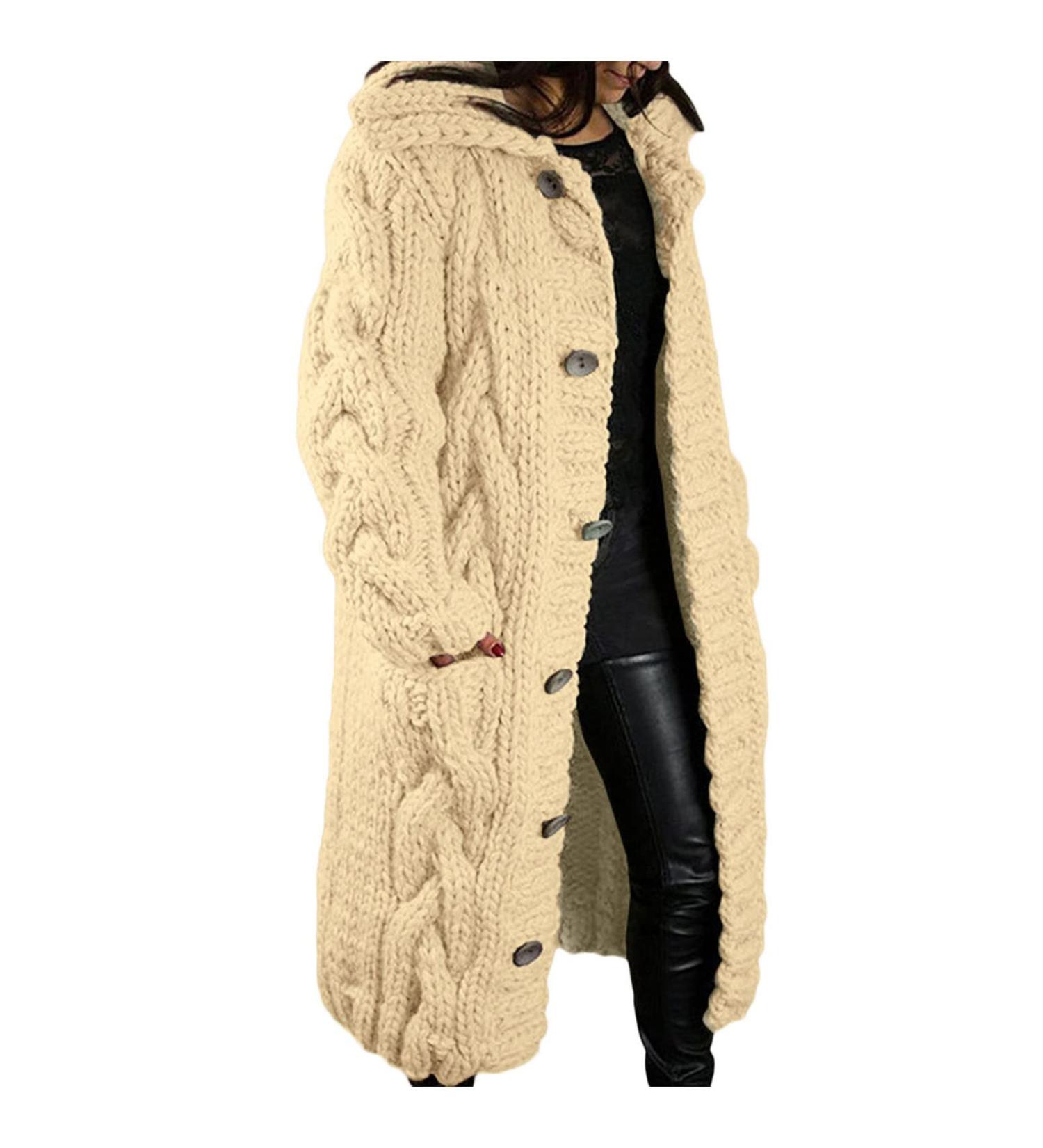 Shop Genetic Ladies Quilted Jacket - Warm Zipped Winter Coat with Belt - Extra Long Hooded Jacket for Women - Autumn Down Jacket in Beige XXL - Buy Online on GoSupps.com
