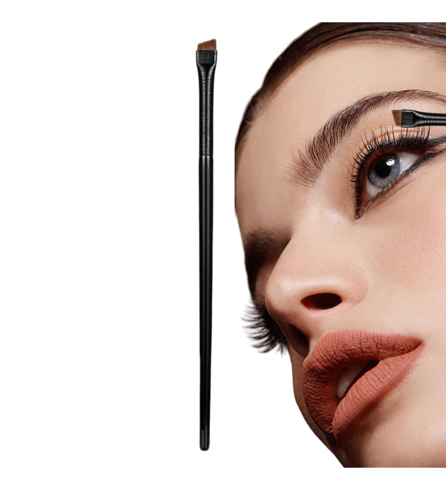 Angled Eyeliner/Eyebrow Makeup Brush Flat With Angled Tip Perfect For Lining/Shaping Eyes And Brows Winged Liners Professional Eyebrow Brush Flat & Fine Angled Eyeliner Brush Slanted Angled Brow A102 - Buy Online on GoSupps.com