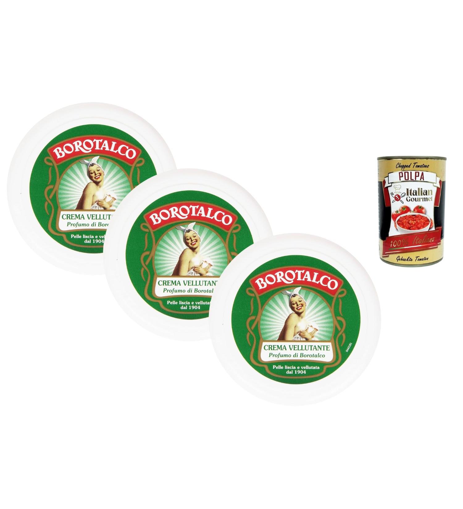  Italian Gourmet E.R. Borotalco Velvety Cream Set of 3 velvety body creams with classic Borotalco fragrance - Moisturizing care for smooth skin since 1904 + Italian Gourmet Polpa - Buy Online on GoSupps.com