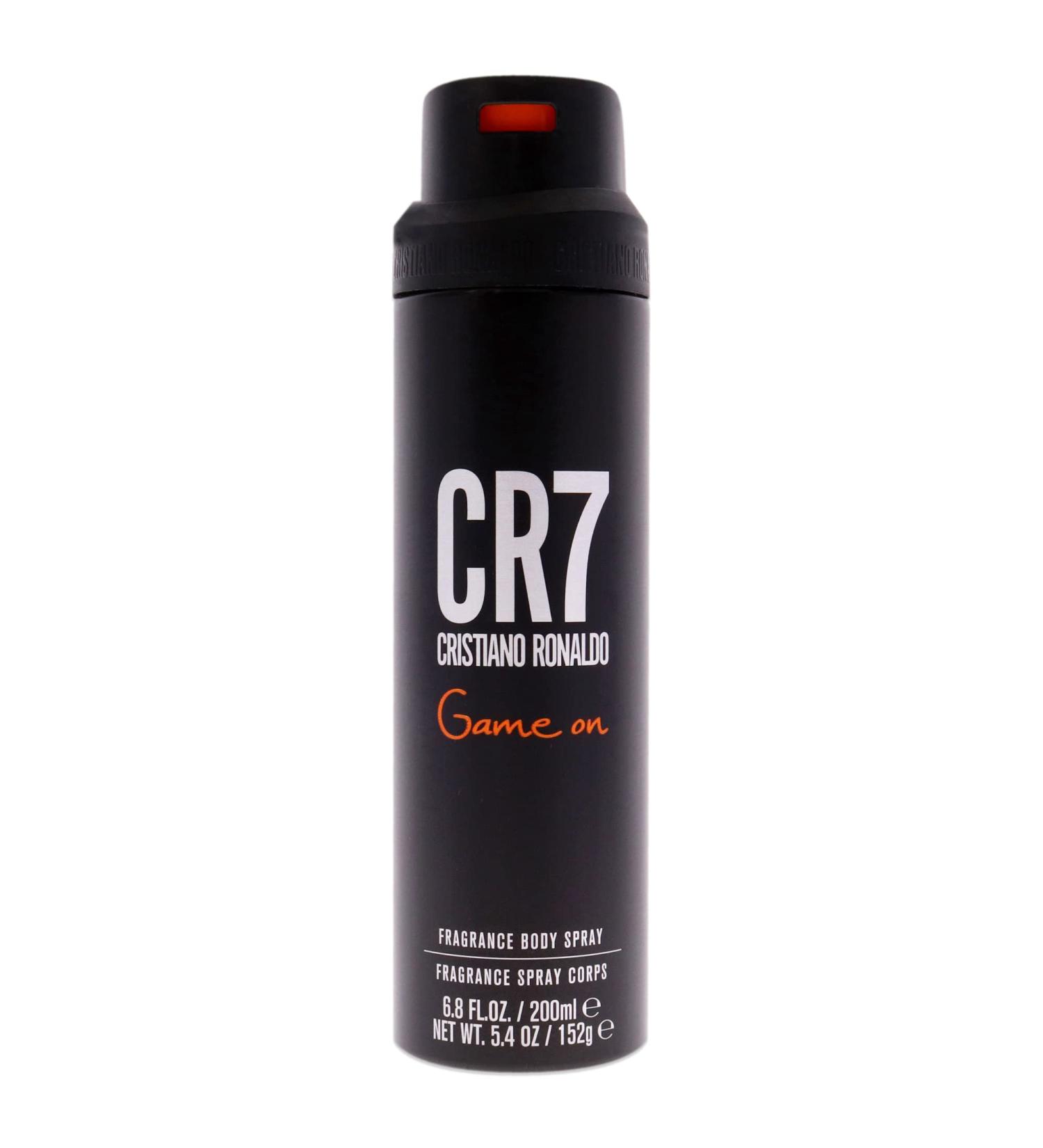 Cristiano Ronaldo CR7 Game On - Aromatic Fragrance For Men - Woody And Alluring Scent - Tropical And Dense Essence - A Dark And Sophisticated Aesthetic - Bold And Long Wearing - 6.8 Oz Body Spray