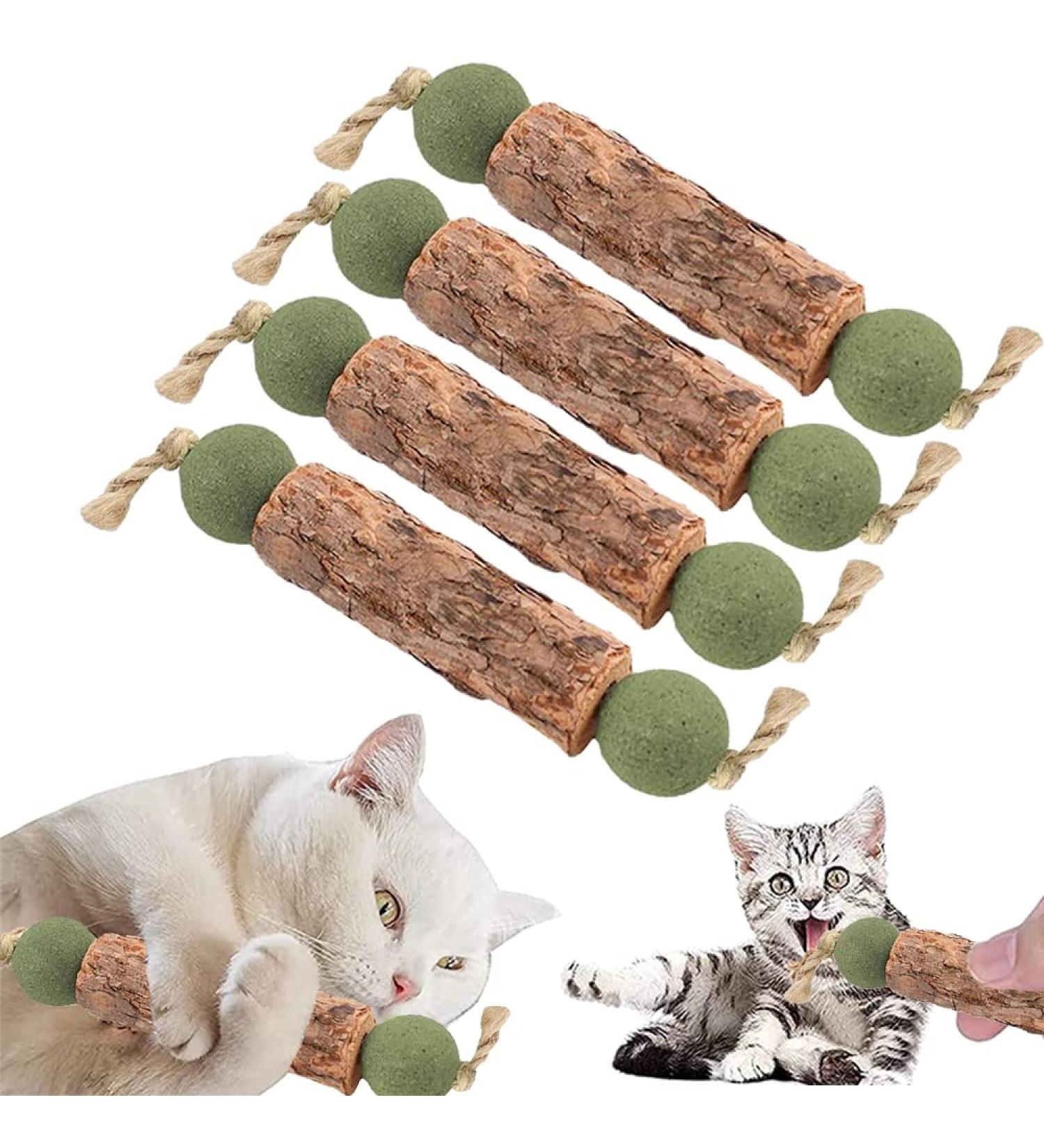4-Pack Organic Catnip Sticks for Dental Care | Cat Chewing Toys & Caust Sticks Set - Buy Online on GoSupps.com