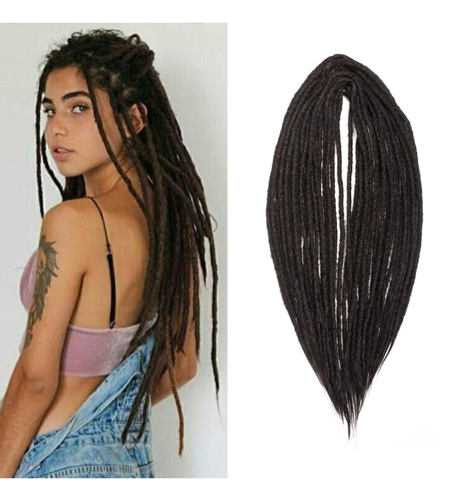 Shop DSoar 20 Double Ended Synthetic Dreadlocks - 10 Strands Soft Crocheted Braided Hair for Reggae & Hip-Hop Style - Buy Online on GoSupps.com