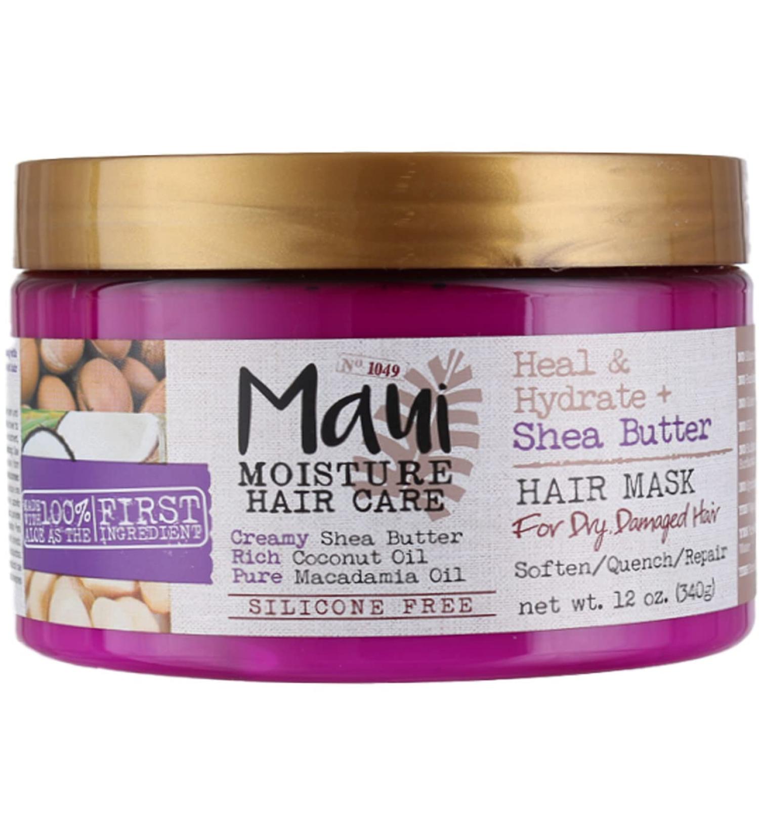 Maui Moisture Shea Butter Hair Mask 12oz Jar - Heal & Hydrate - 3 Pack (354ml) - Buy Online on GoSupps.com