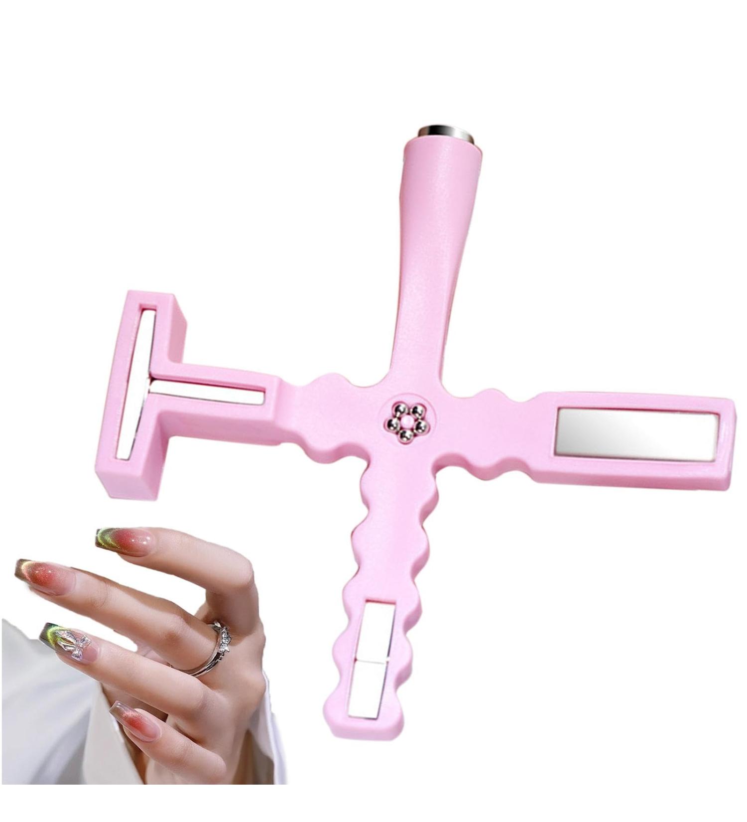 5 in 1 Nail Magnet Tool | Magnetic Nail Polish Magnet Wand - Nail Design Tools Professional Cat Eye Stick for Salon Manicure Pink - Buy Online on GoSupps.com