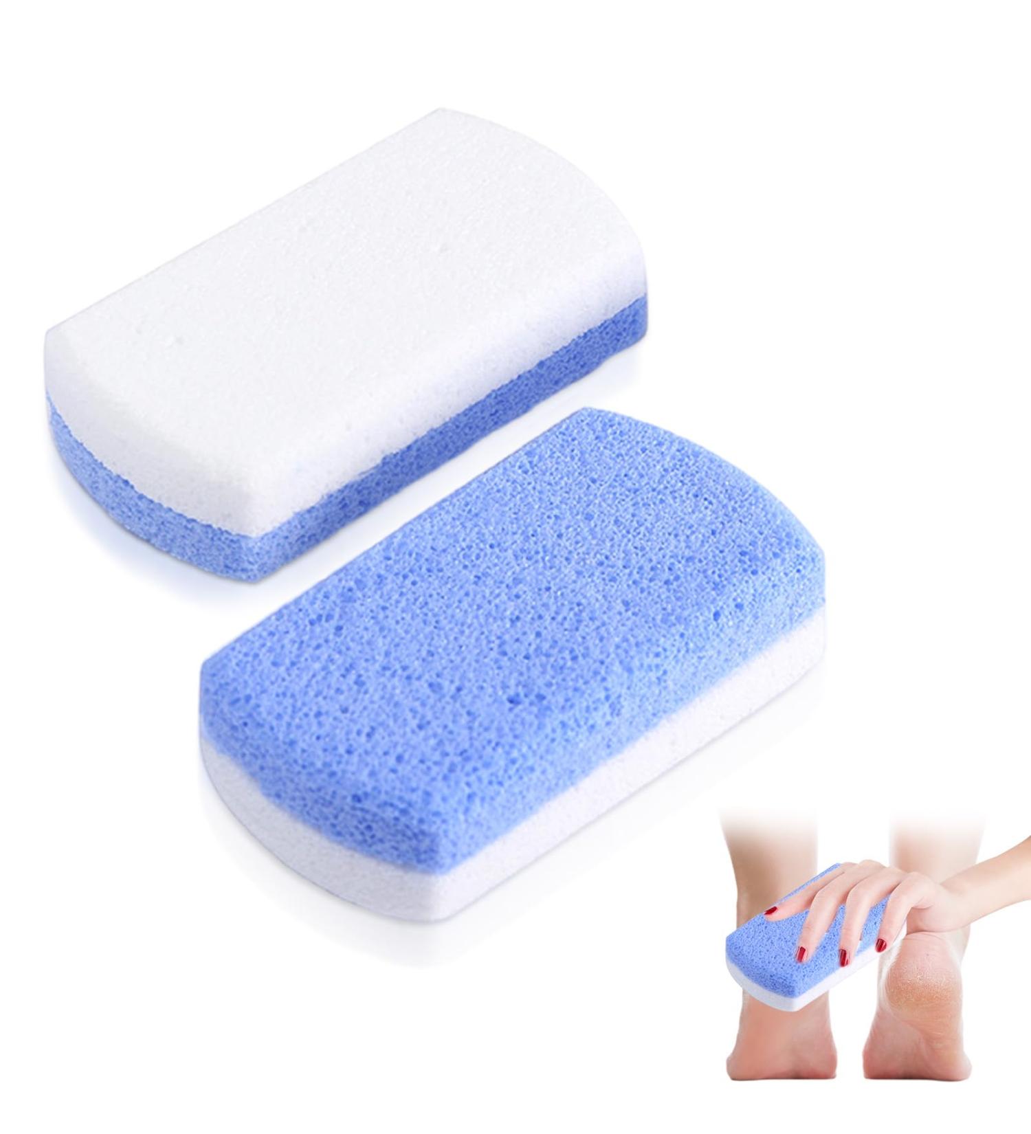 2 Pcs Glass Pumice Stone for Feet Pumice Stone Dual Action Pedicure Exfoliator Tool Pumice Stone for Feet Hard Skin Dual Action Cellular Glass Pumice Stone for Feet Smooth Heels Exfoliating Dead Skin - Buy Online on GoSupps.com