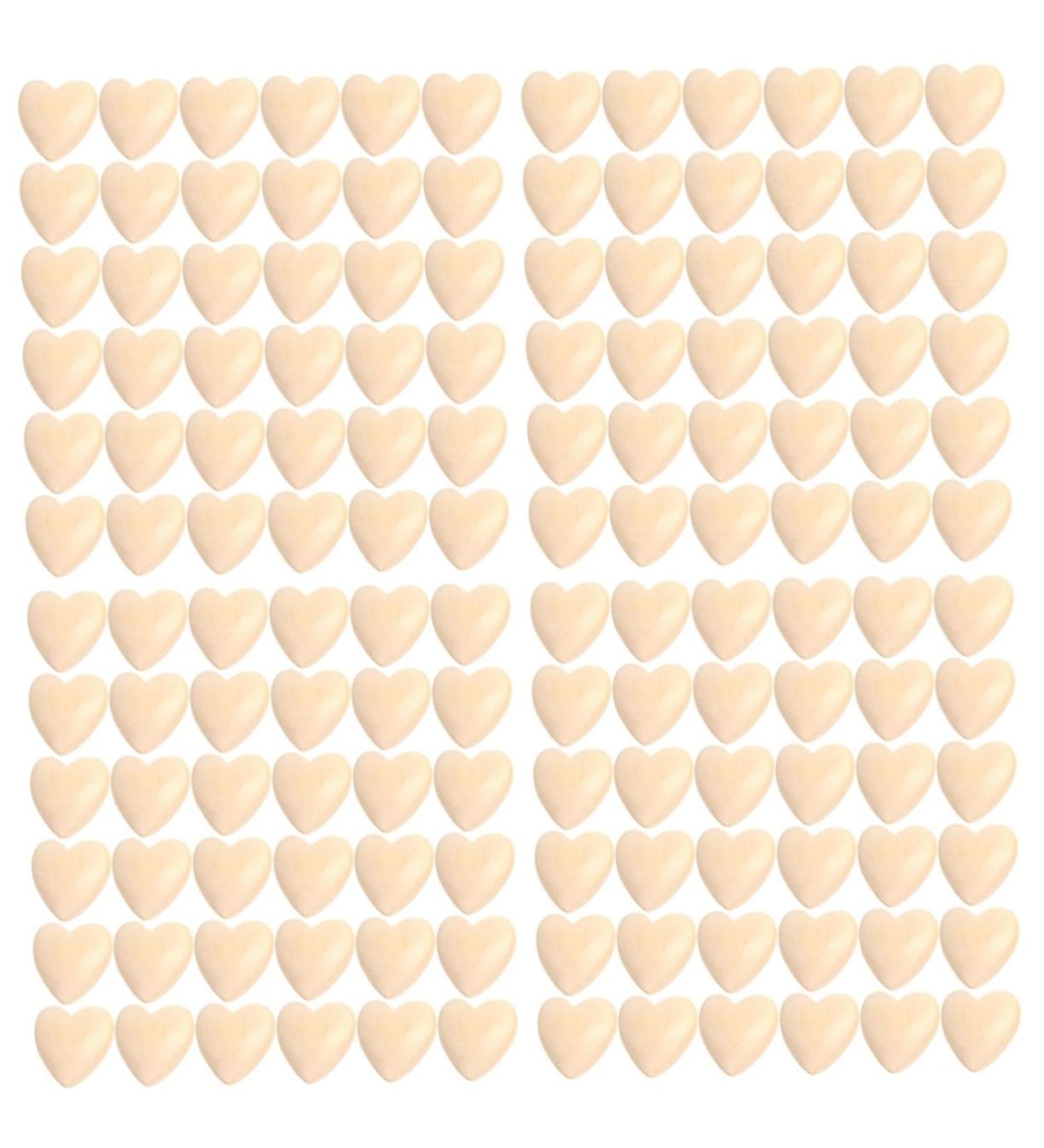 Ibasenice 200 Stk Log Color Peach Cherz Valentine's Day Heart Perlen - DIY Unfinished Wood Jewelry Crafting Accessories - Buy Online on GoSupps.com