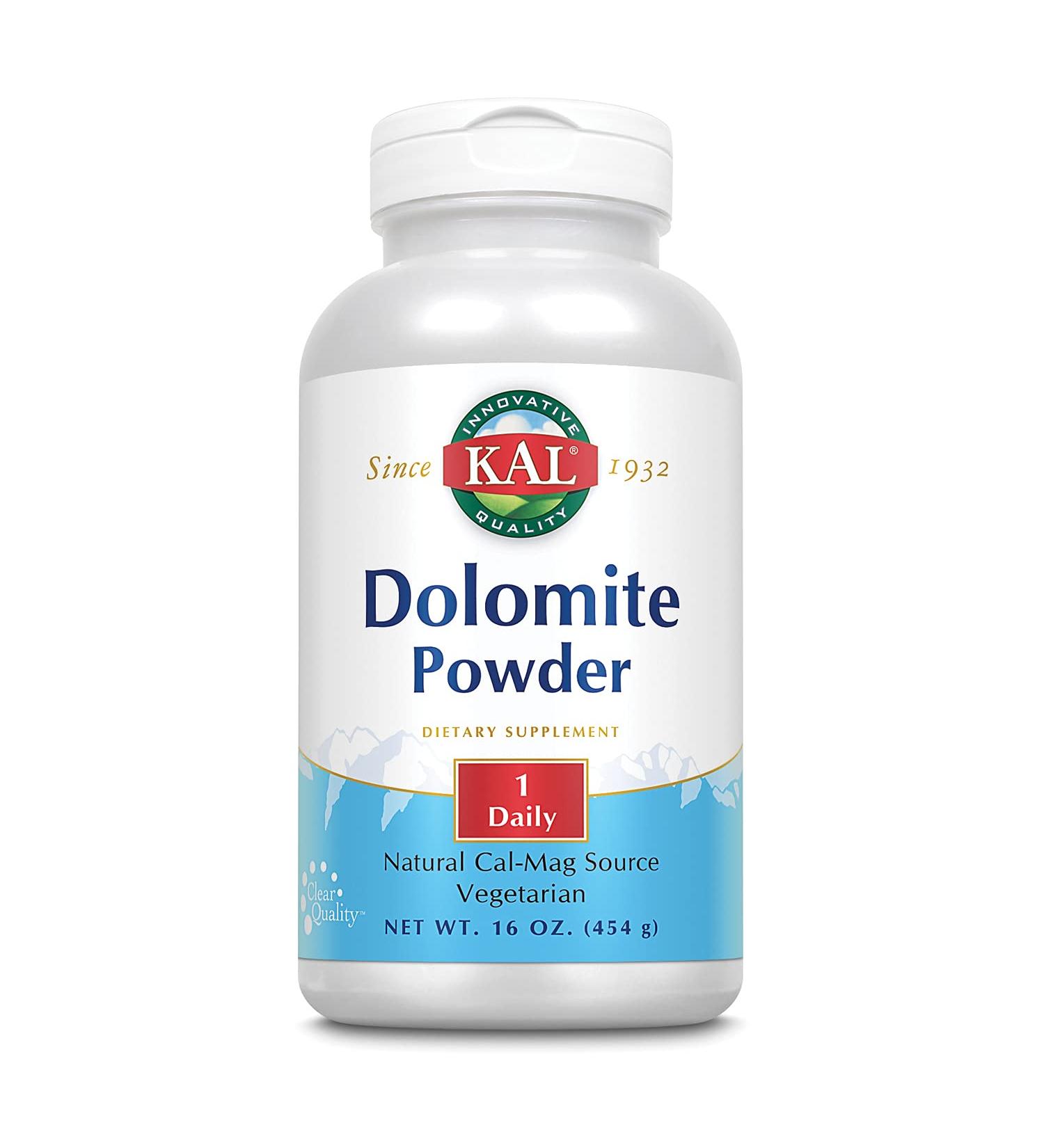 KAL Dolomite Powder 16 oz - Pure Calcium & Magnesium Supplement - Buy Online on GoSupps.com
