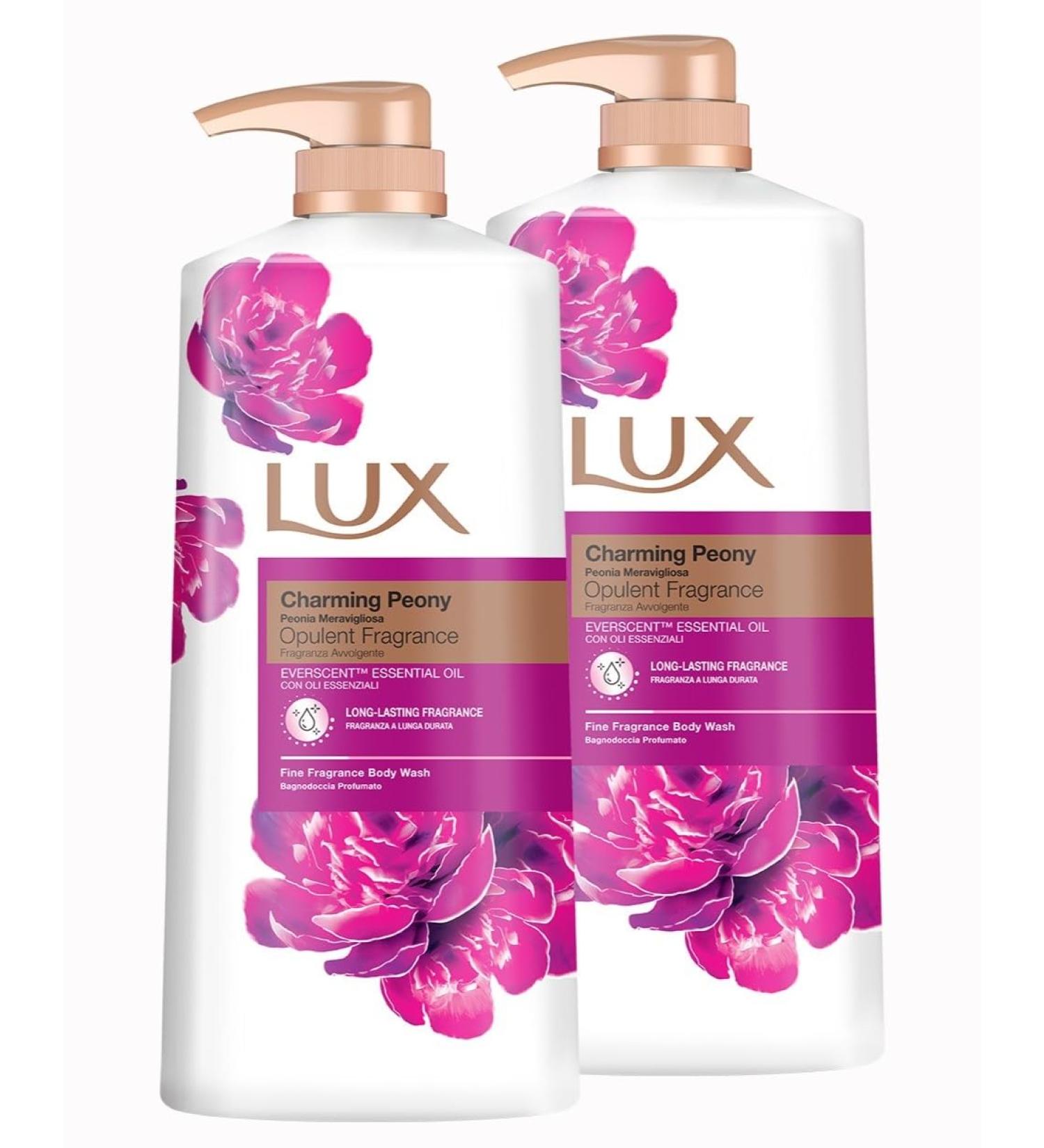  LUX( ) LUX Charming Peony Shower Gel with Orange Oil Long-Lasting Fragrance Nourishing Body Wash Men and Women Pack of 2 1 L - Buy Online on GoSupps.com