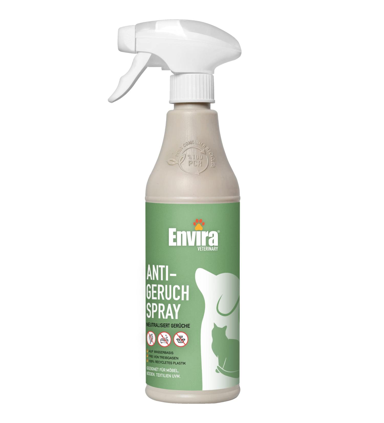 Envira Anti-Smell Spray | Odor Neutralizer for Cat & Dog Urine | Chlorine-Free Odor Remover for Carpets Dog Beds & Home - 500ml - Buy Online on GoSupps.com