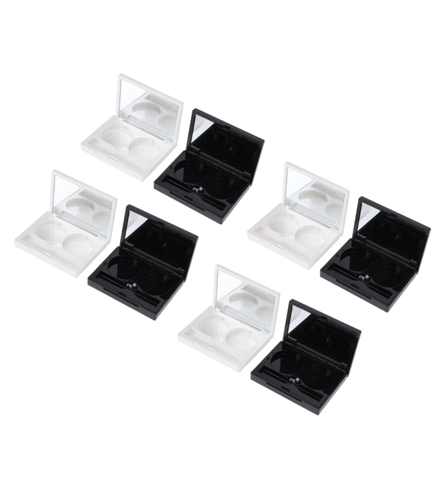 TOVINANNA 8pcs Eye Shadow Box Eyeshadow Pans 2 Grids Eye Shadow Eye Shadow Case Empty Eyeshadow Plastic White - Buy Online on GoSupps.com