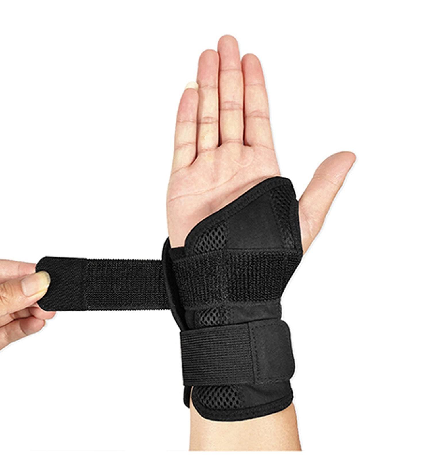 Buy Carpal Tunnel Wrist Brace - Compression Support for Men & Women | Adjustable Black Medium Sports Wristband - Buy Online on GoSupps.com