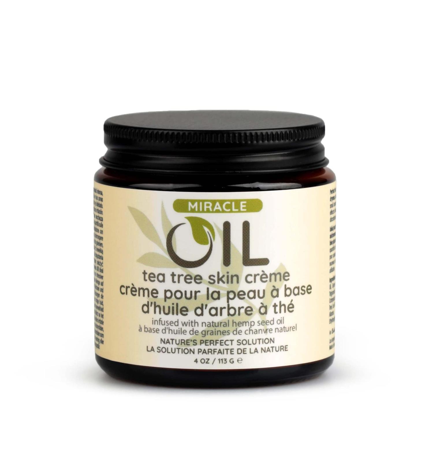 Earthly Body Miracle Oil Tea Tree Creme 4 oz. - Vegan & Cruelty-Free Skin Nourishment - Buy Online on GoSupps.com