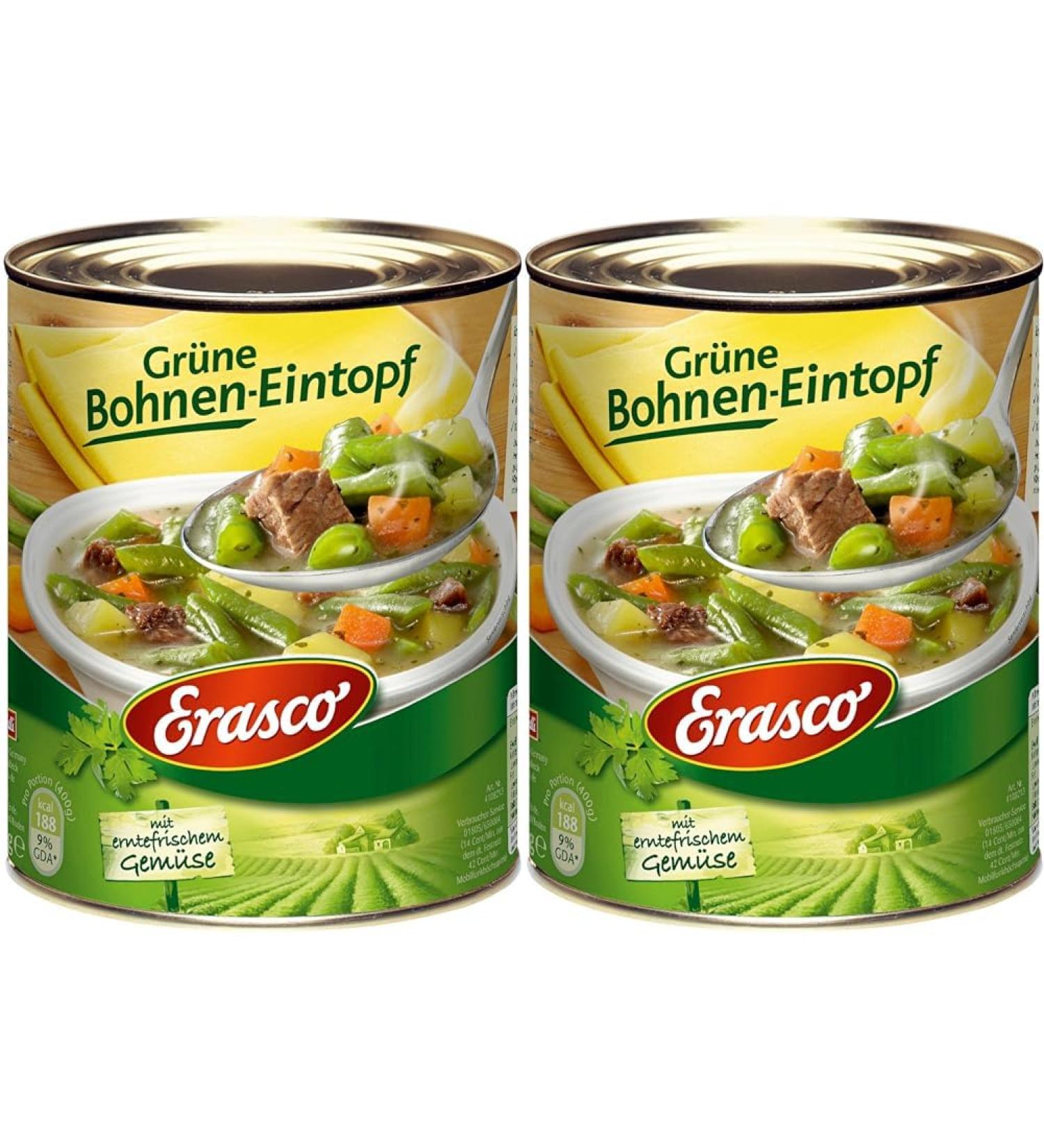 Buy Erasco Green Bean Stew (800g) - Quick & Delicious Packed with Vegetables - 2 Pack - International Shipping Available - Buy Online on GoSupps.com