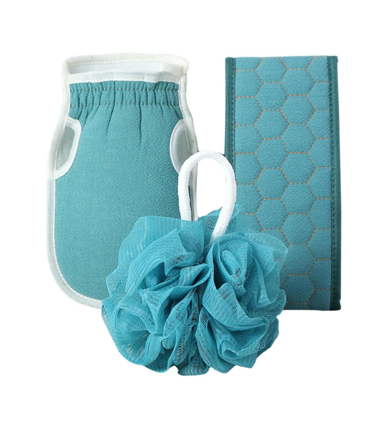 Shop Housoutil 2 Sets Bath Towel & Cleaning Kits - Spa Essentials Loofah & Scrubber Gloves for Ultimate Comfort - Buy Online on GoSupps.com
