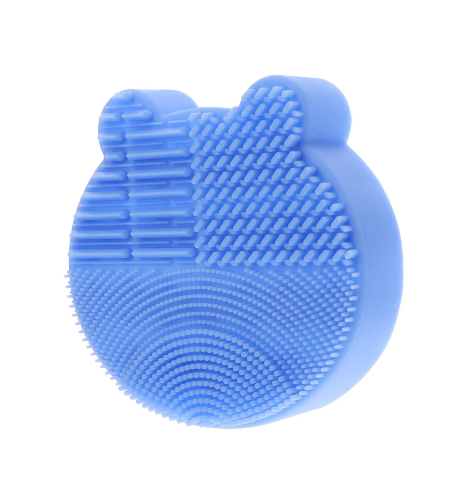 FRCOLOR 2 1 makeup brush holder brush mat brush scrubber holder makeup brush pad brush pad rack makeup brush cleaning mat brush stand make up holder makeup remover face brush Silica gel 11x10cm Blue - Buy Online on GoSupps.com