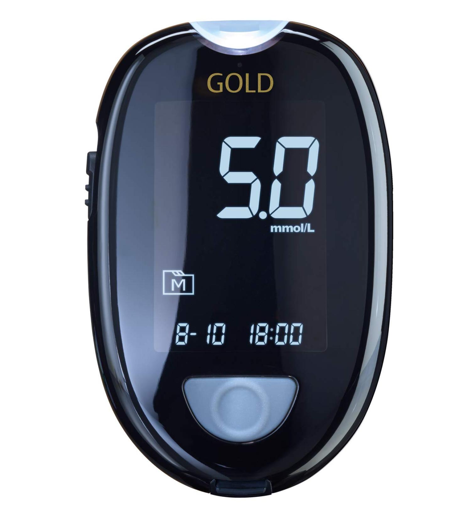 Buy GlucoCheck Gold Blood Glucose Meter (mmol/l) | Accurate Diabetes Monitoring Worldwide Shipping - Buy Online on GoSupps.com