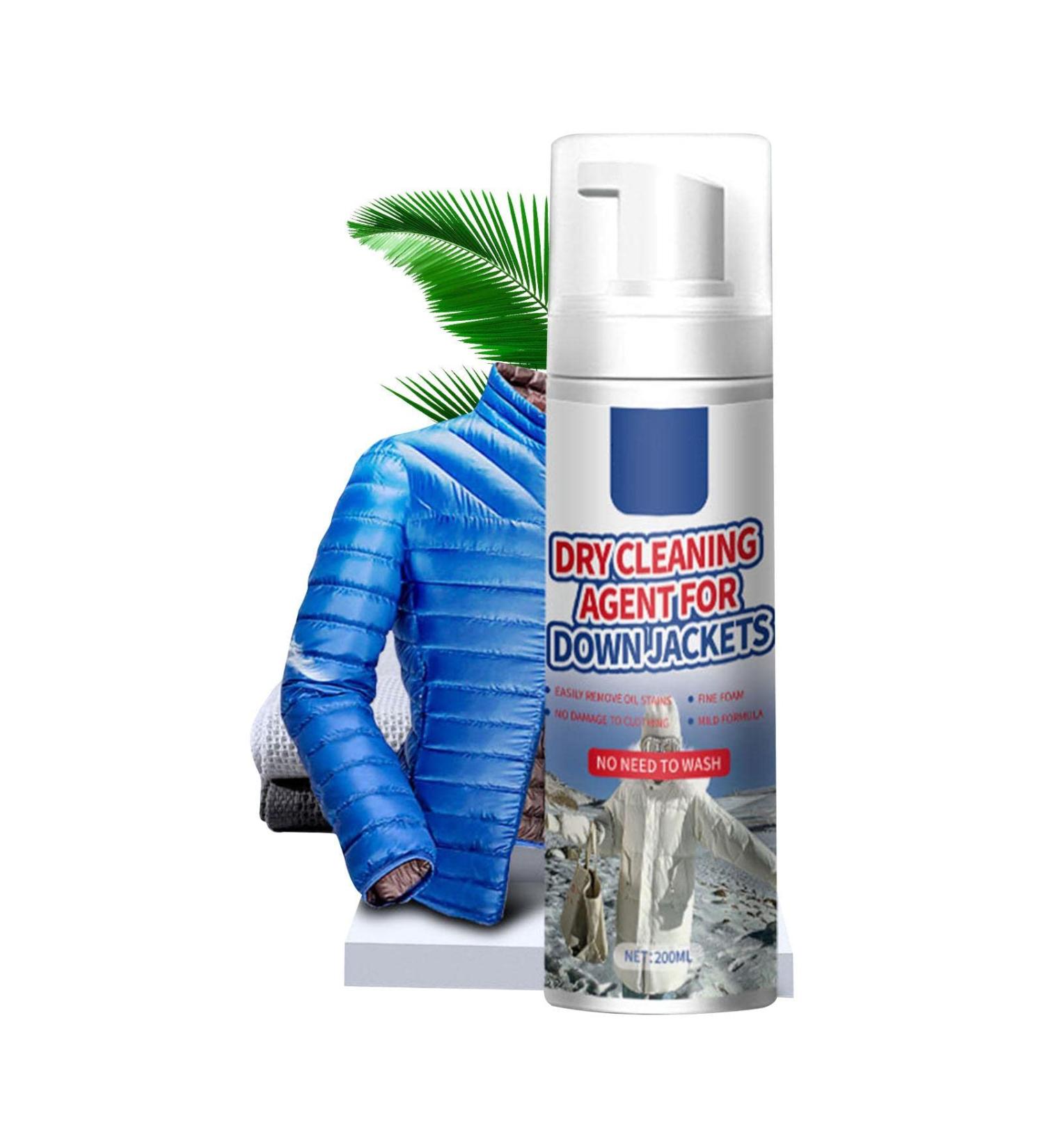 Dry Cleaning Foam | Quick Cleaning Down Wear Detergent - Dry Cleaning Sprays Down Jacket Wash- Foam-Type Fabric Cleaner for All Kinds of Fabric 200ml Laoxi - Buy Online on GoSupps.com