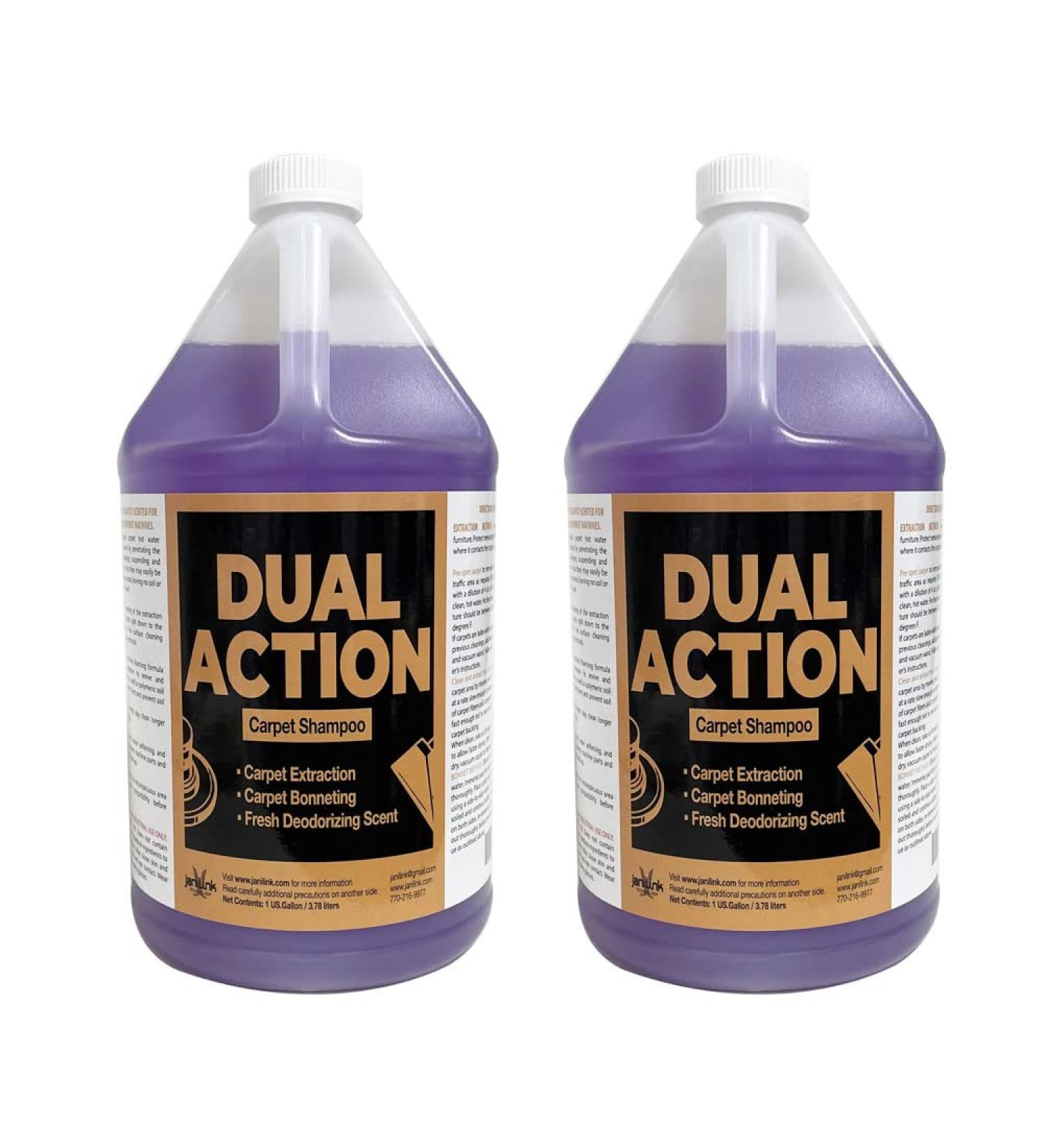 JL Dual Action Carpet & Bonnet Shampoo 1 Gal (Pack of 2) - Premium Cleaning Solution for Home & Auto | International Shipping Available - Buy Online on GoSupps.com