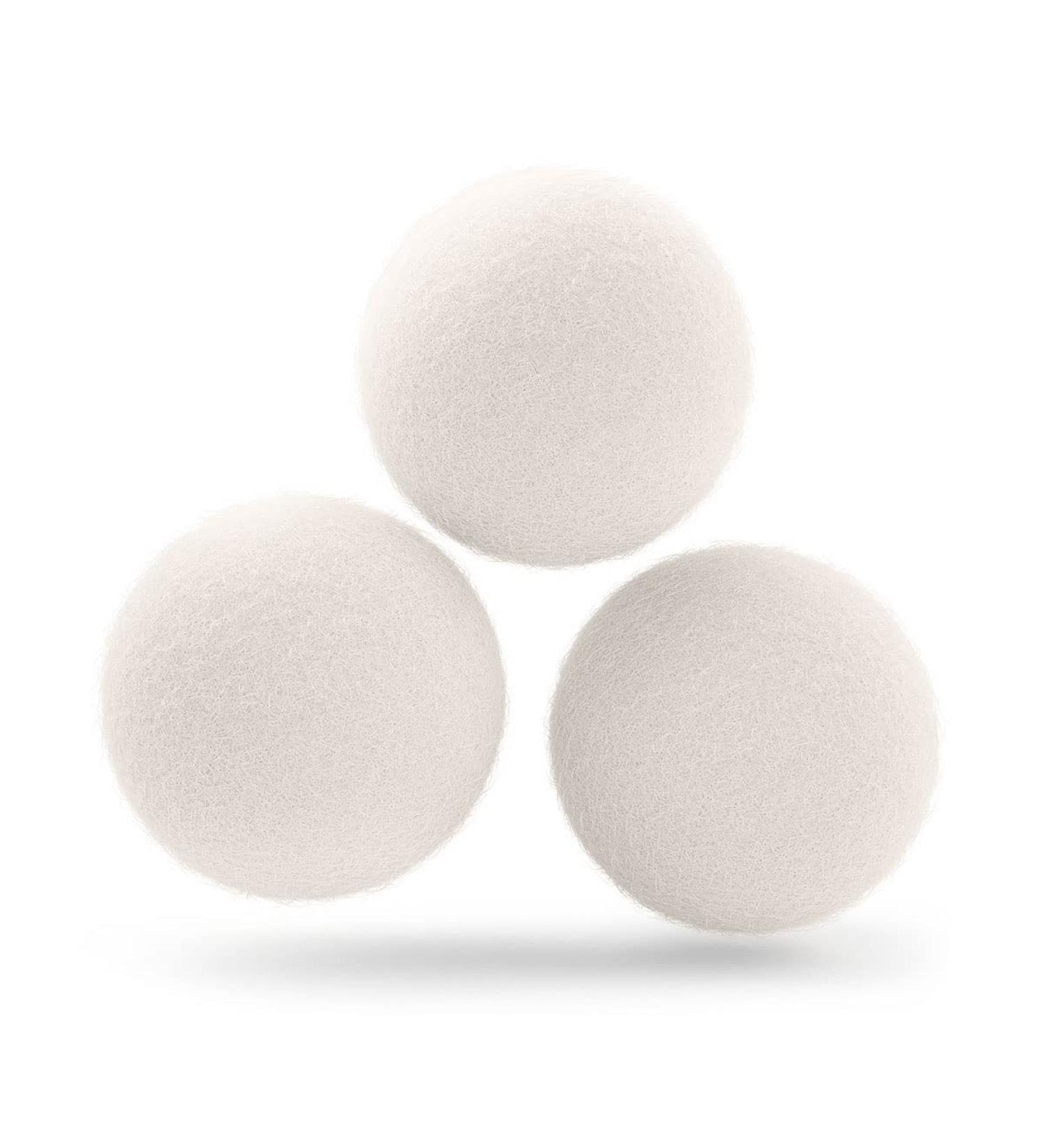 Cosy House Collection Wool Dryer Balls 3-Pack - Eco-Friendly Fabric Softener - Reusable & Long Lasting - Softens Clothes Naturally - Saves Time & Energy - White - Buy Online on GoSupps.com