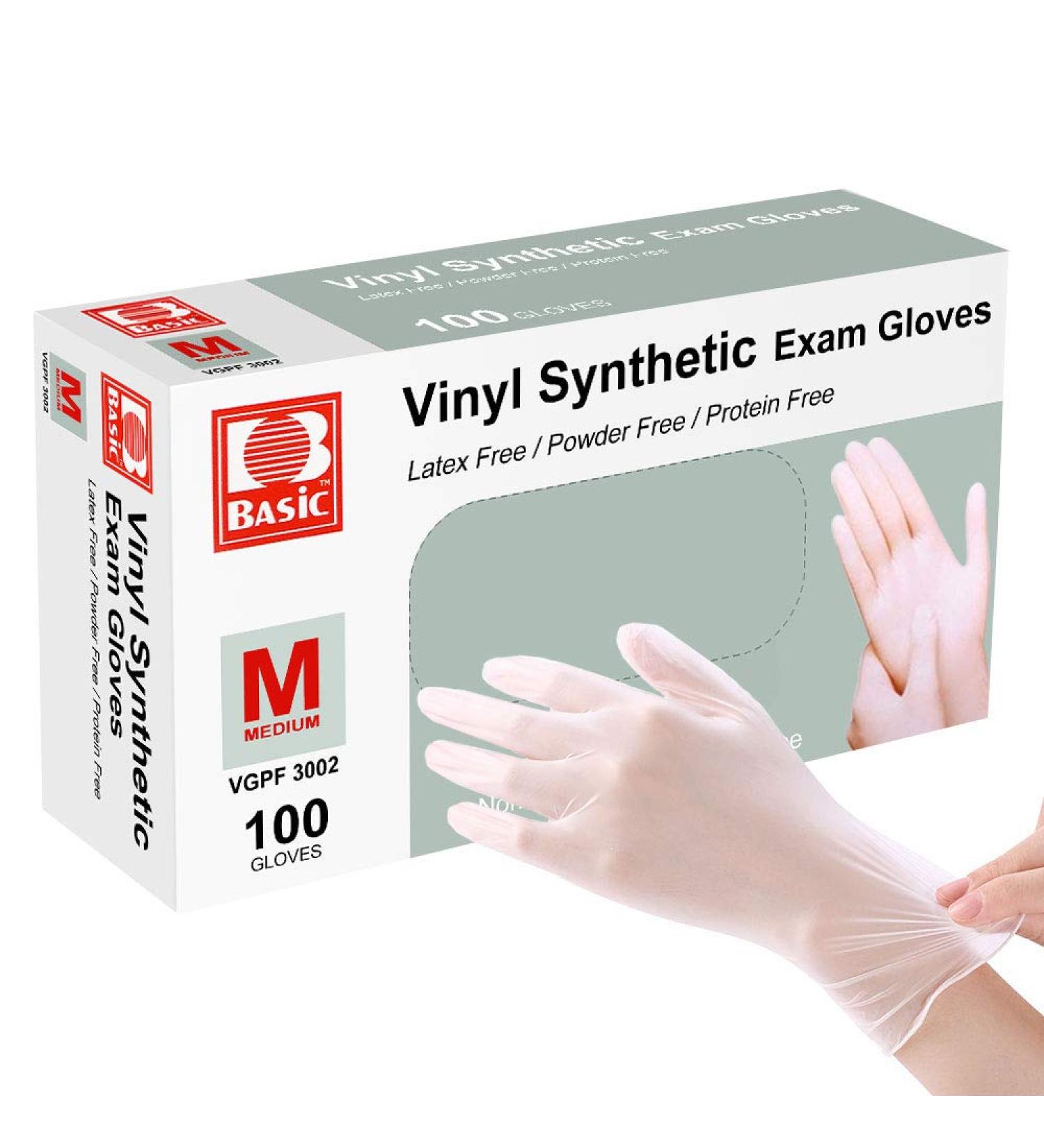Squish Clear Vinyl Gloves 100PCS/Box - Latex Free, Powder-Free for Kitchen Cooking and Food Handling - Medium Size - Buy Online on GoSupps.com