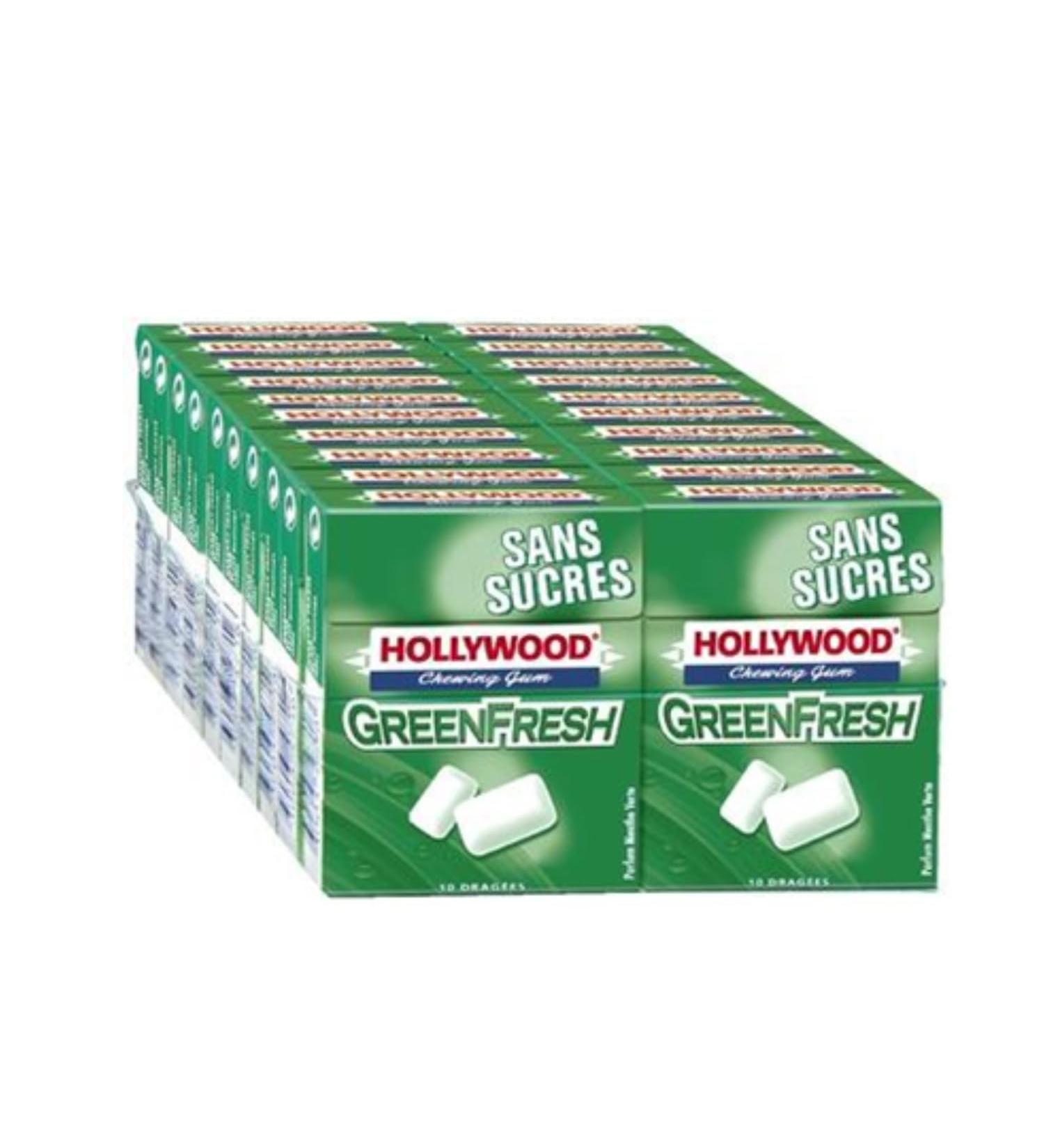 HOLLYWOOD Green Fresh Sugar-Free Chewing Gum - 20 units