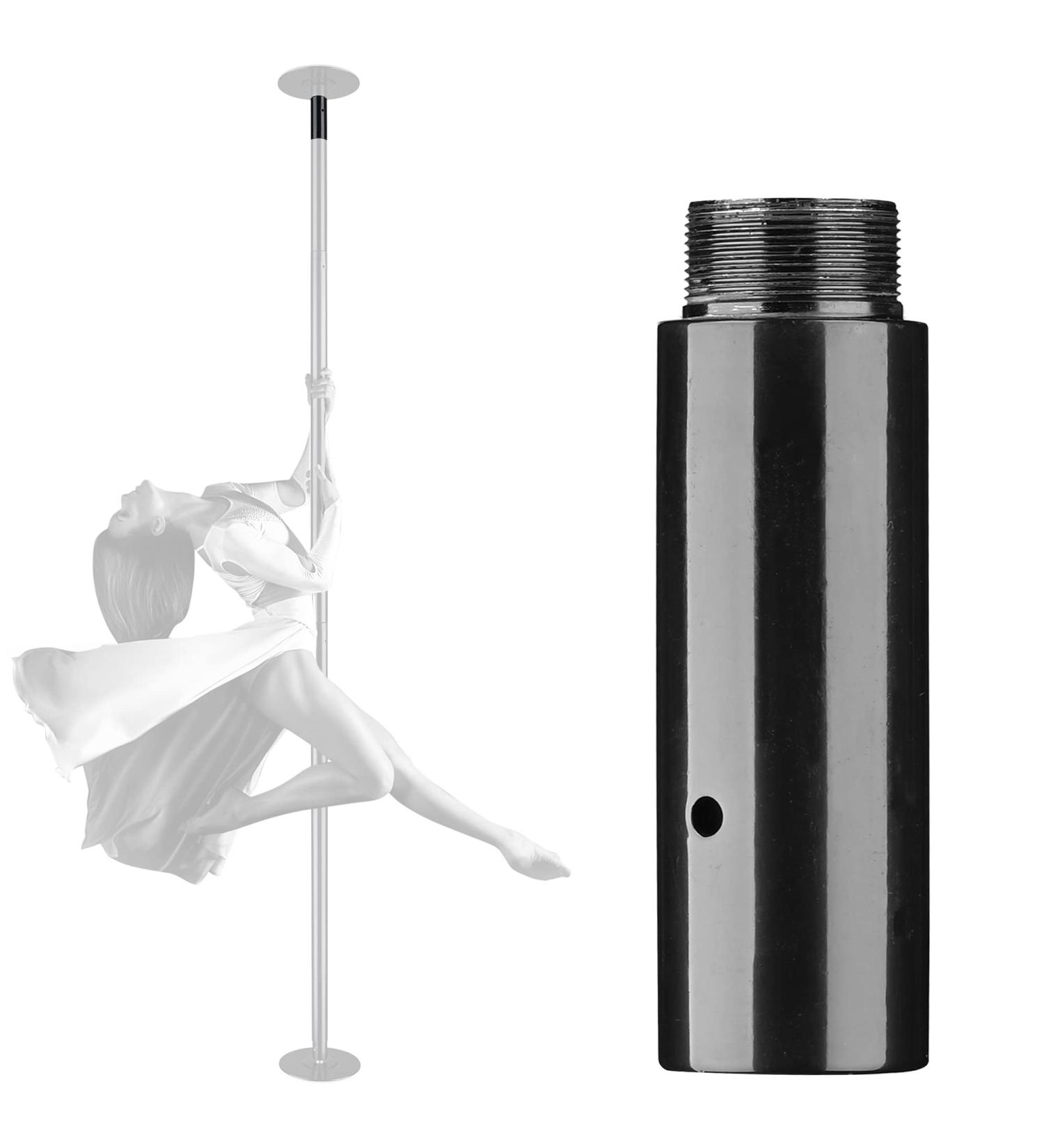AW 45mm Dancing Pole Extension - 125mm Silver Black Color - Fitness Spinning Exercise Club - Buy Online on GoSupps.com