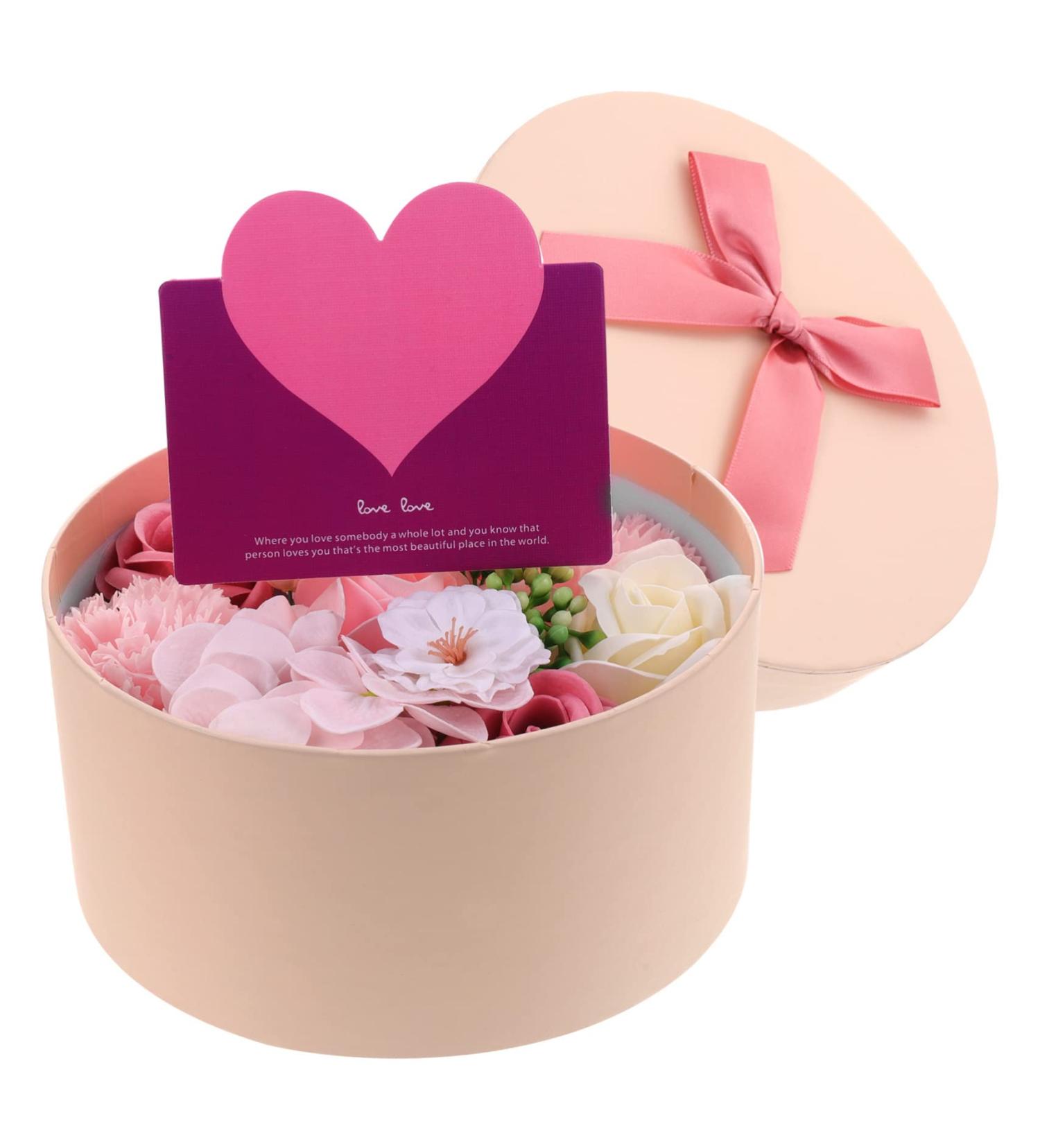 Amosfun props plant indoor artificial plants Mother's Day Simulation soap Rose Box soap rose preserved flower faux plant flowers artificial Simulated soap Ornaments ornaments roses 16.2X16.2X8.2CM Pink - Buy Online on GoSupps.com