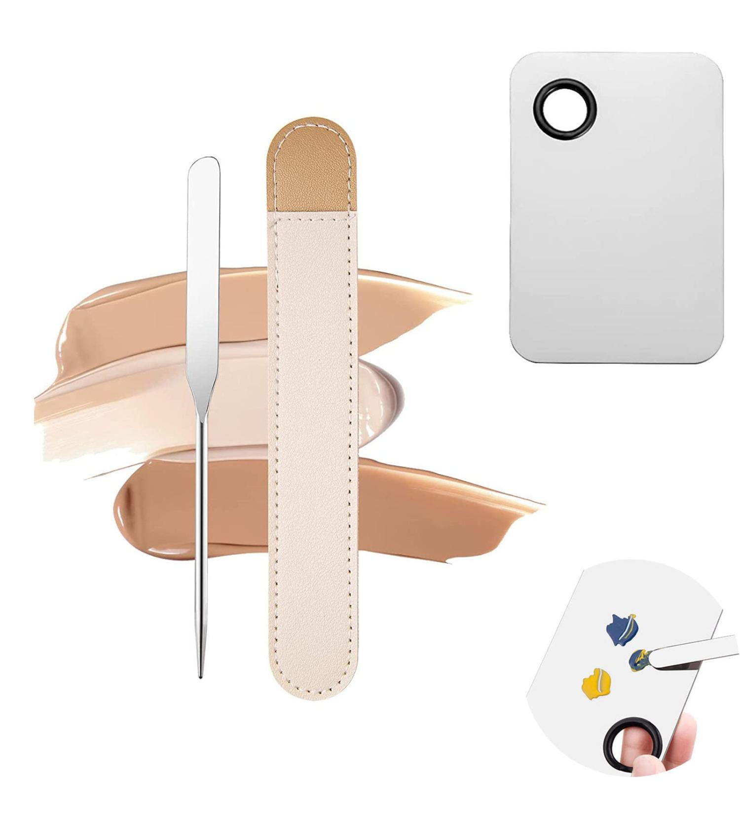 Picasso Makeup Spatula Set with Stainless Steel Palette - Professional Korean Foundation Tool - Buy Online on GoSupps.com