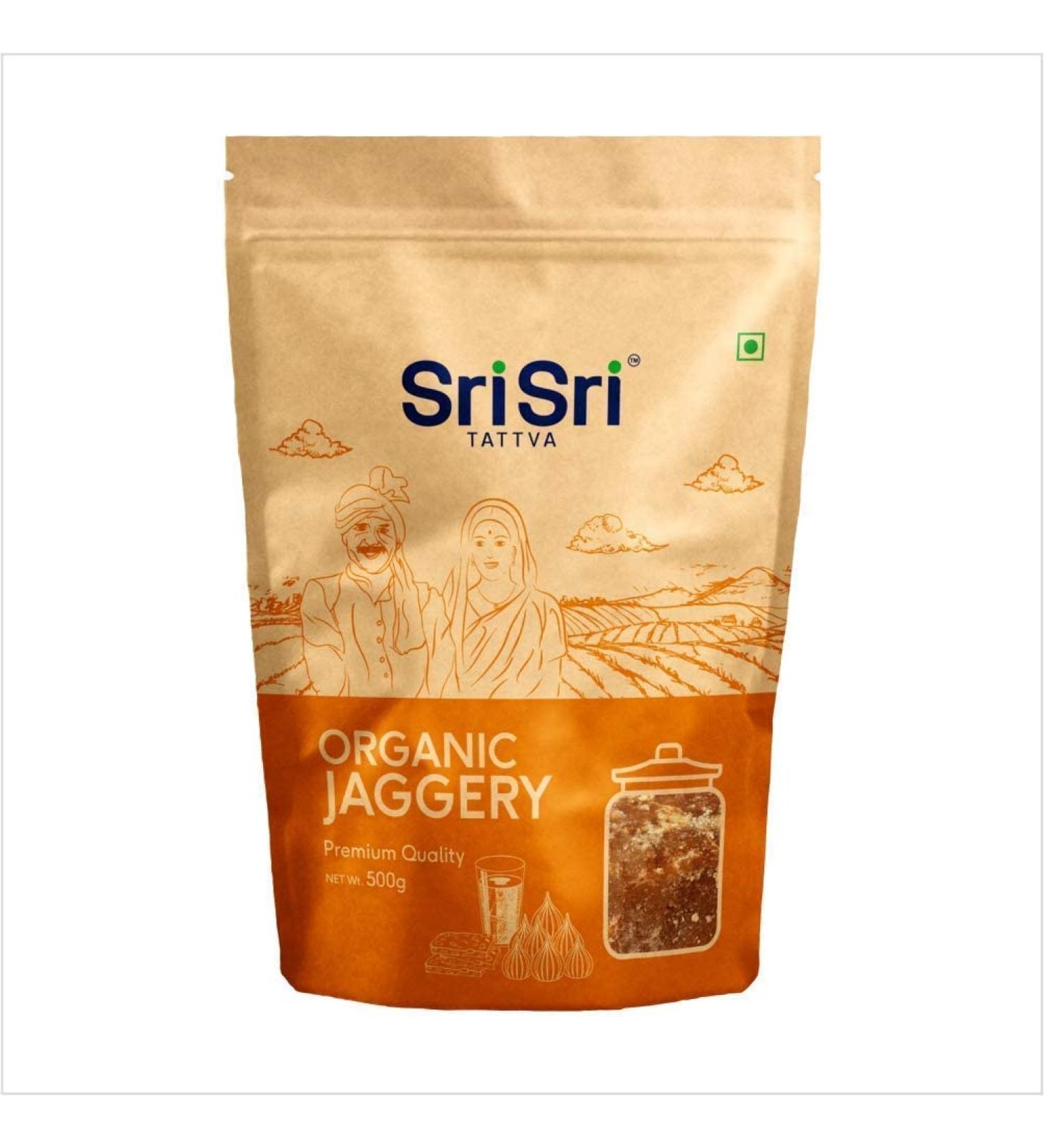 Sri Sri Tattva Organic Jaggery 500g (Powdered Form) (Pack of 5) - Buy Online on GoSupps.com