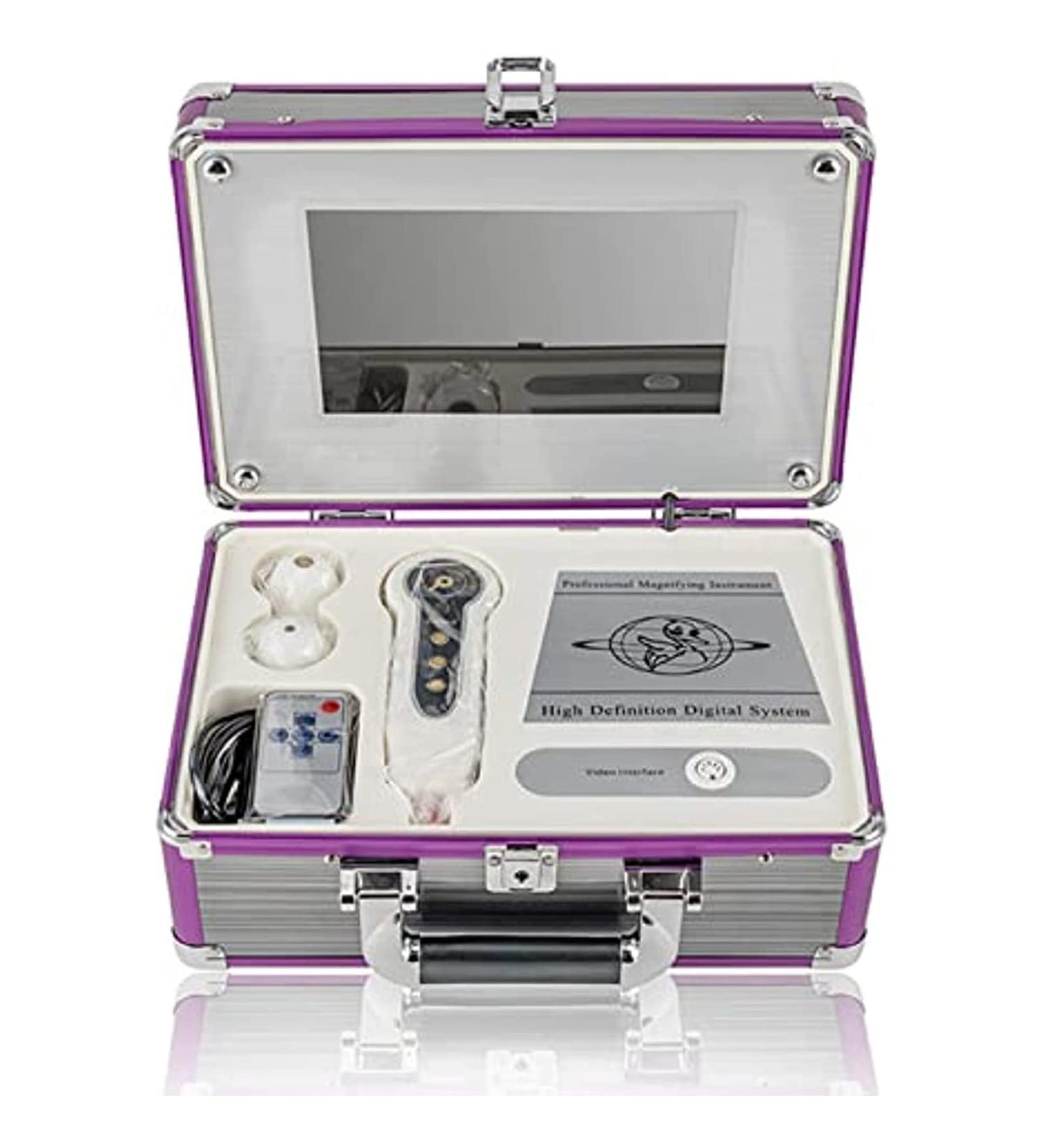 Skin Diagnosis Hair Analyzer 9 Inch LCD Screen Digital Scalp Hair Follicle Tester Facial Skin Detector Skin Diagnosis Scanner System for Home Salon Use Skin Care Instrument - Buy Online on GoSupps.com