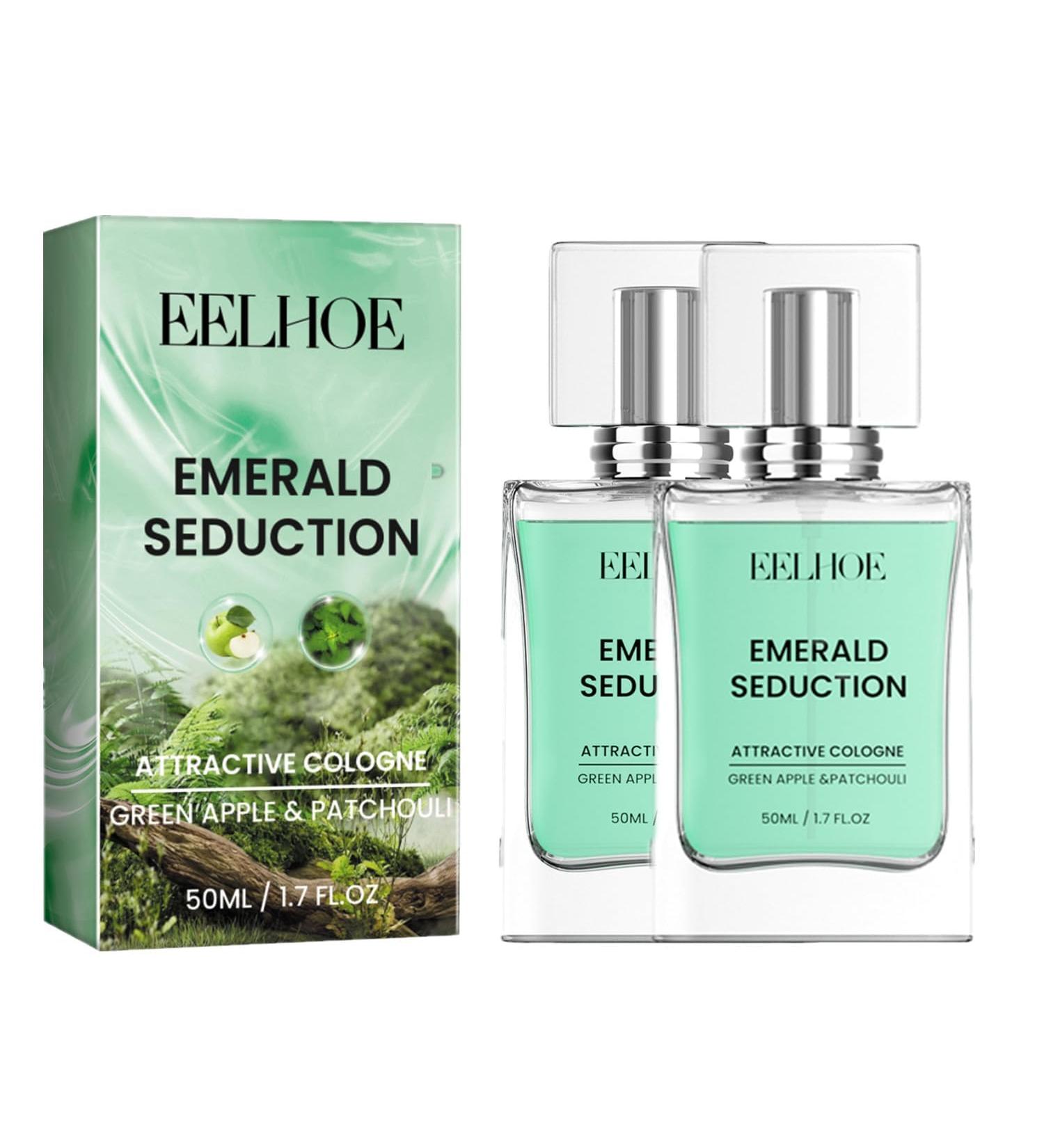 2024 New Cologne for Men Pheromone Cologne for Men Cologne Fragrances for Men with Pheromones Men's Pheromone Cologne to Attract Woman (50ML) (EMERALD SEDUCTION-2 Pack)