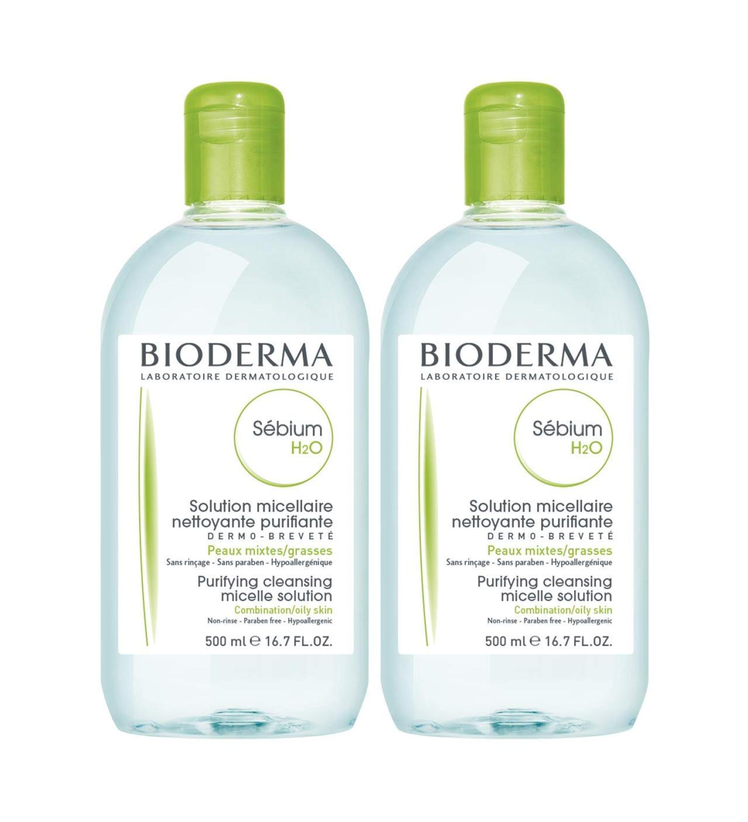 Bioderma - S bium H2O - Micellar Water - Cleansing and Make-Up Removing - for Combination to Oily Skin 500 millilitre (Duo) - Buy Online on GoSupps.com