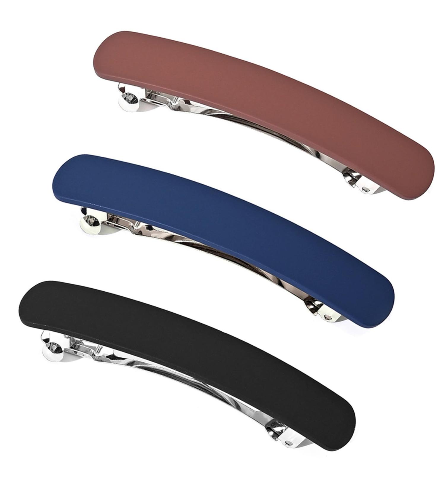 Shop 3-Piece Vintage French Hair Clips for Women | Automatic Medium Hair Clips for Thin Fine Hair - Multi Colors - Buy Online on GoSupps.com