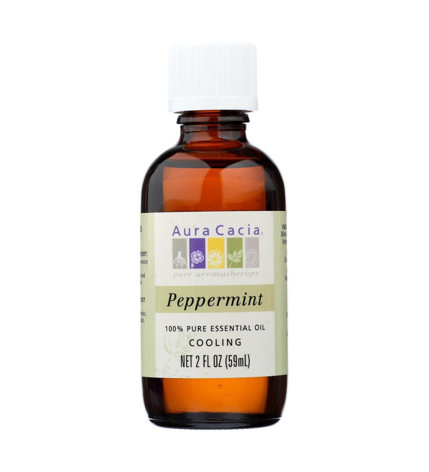 Aura Cacia Pure Peppermint Essential Oil | 2 fl. oz. | Mentha piperita