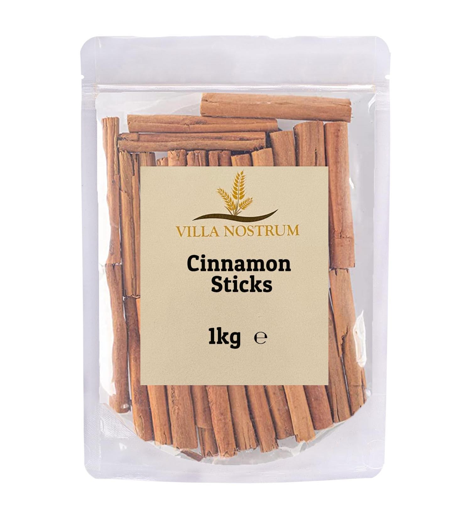 Ceylon Cinnamon Sticks 1kg - Pure Ceylon Quills by Villa Nostrum | 8cm True Cinnamon - Buy Online on GoSupps.com