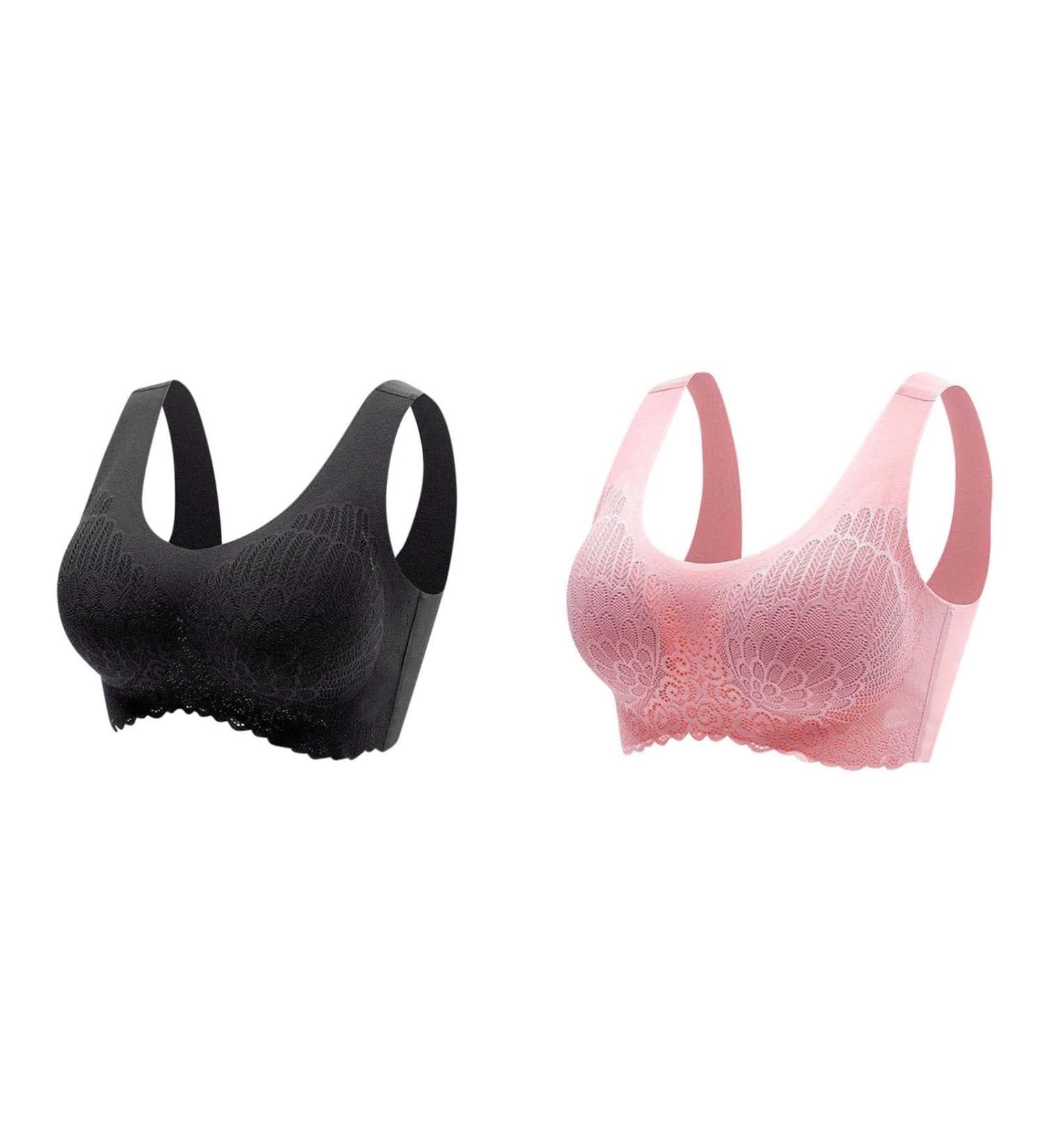 Shop Bijerou 2 Pack Women s Bralette - Seamless Push Up Comfort BH & Soft Stretch Bustier in Watermelon Red | International Shipping Available - Buy Online on GoSupps.com