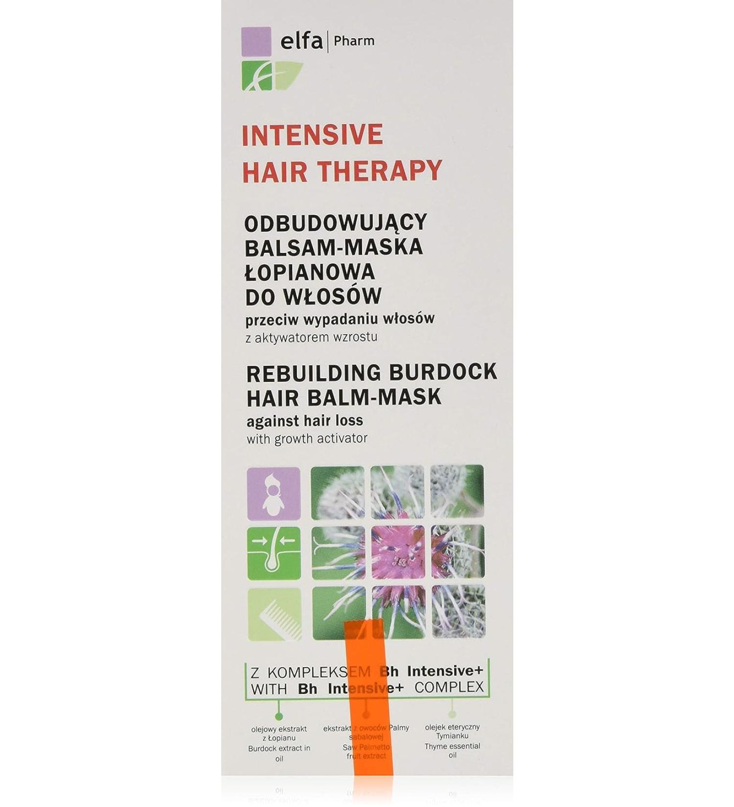 Elfa Pharm Intensive Hair Therapy Rebuilding Balm - Burdock Hair Mask for Hair Loss & Growth Activator | 200g - Buy Online - Buy Online on GoSupps.com