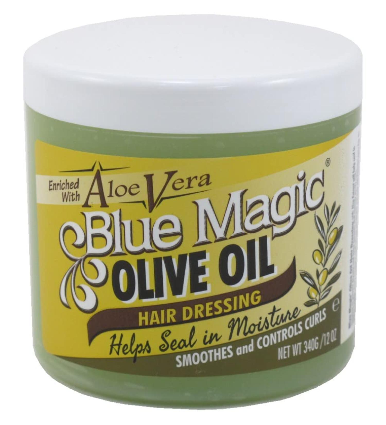 Shop Blue Magic Olive Oil Hair Dressing with Aloe Vera - 12 oz | Nourish & Shine Your Hair - International Shipping Available - Buy Online on GoSupps.com