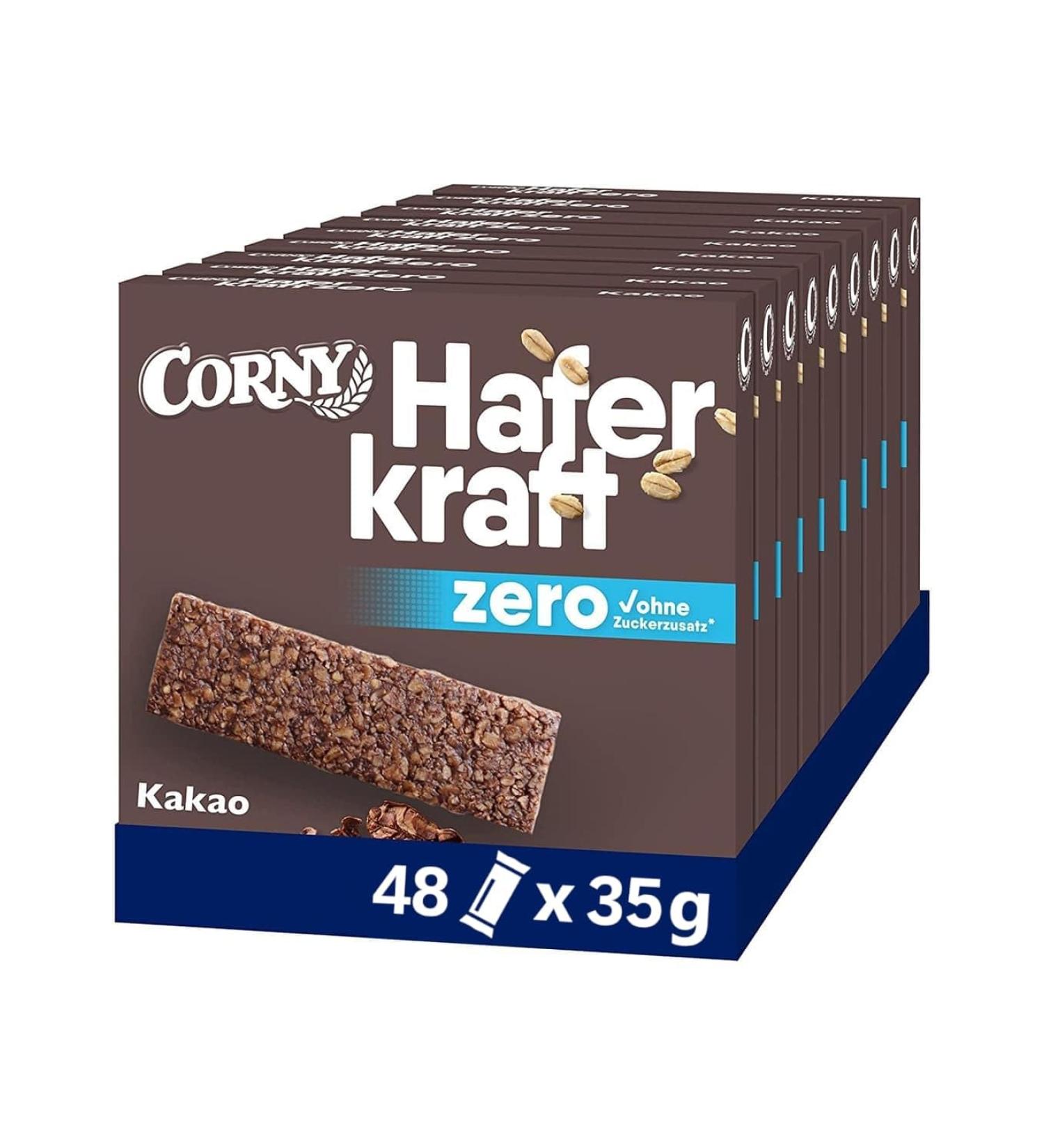 Oat Bar Corny Haferkraft Zero Cocoa Vegan No Added Sugar 125 Kcal | 48x35g Healthy Snack for Weight Management - Buy Online on GoSupps.com