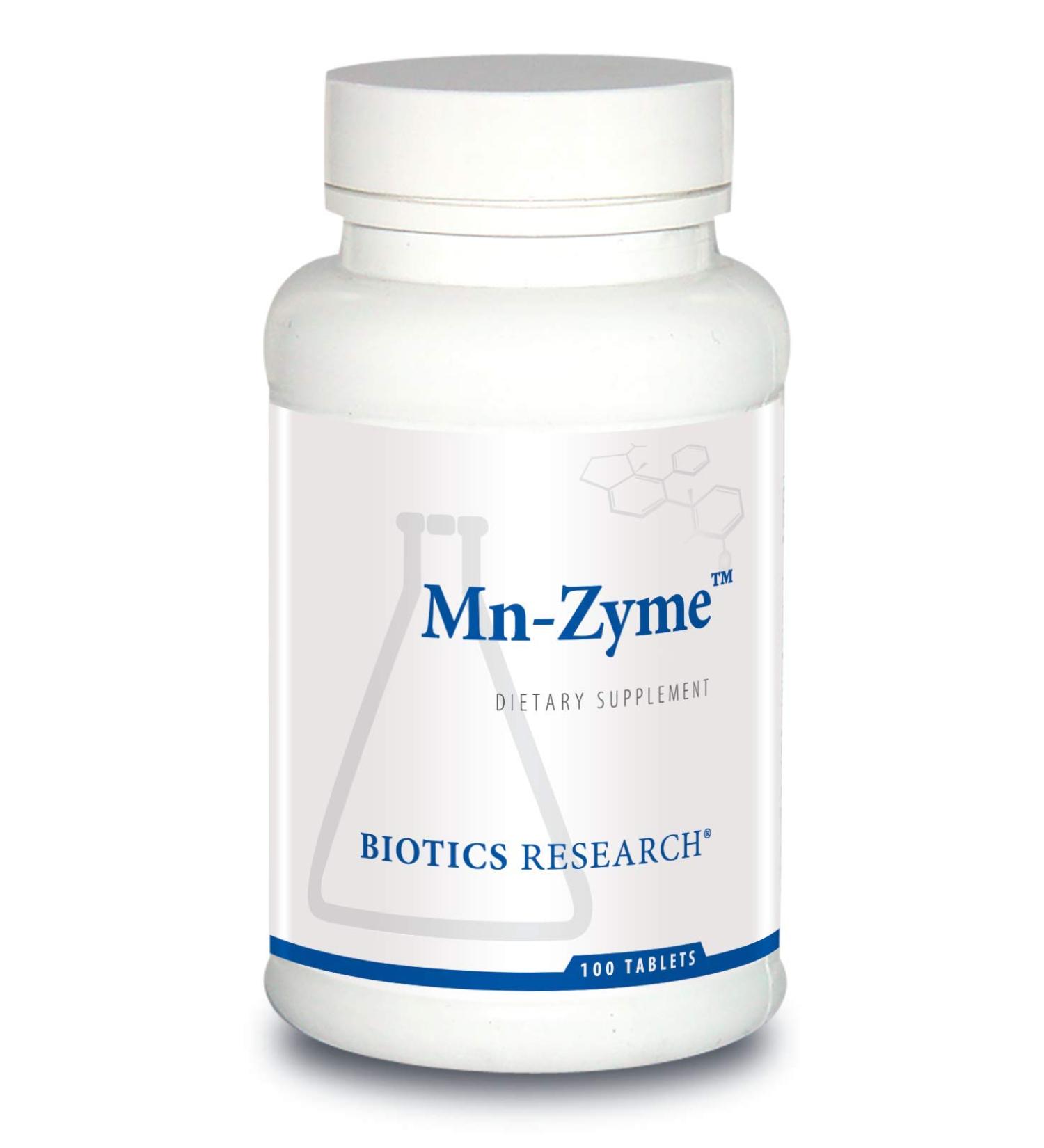 Biotics Research Mn Zyme Manganese 100 tabs - Antioxidant & Metabolism Support for Bone & Cartilage Development - Buy Online on GoSupps.com