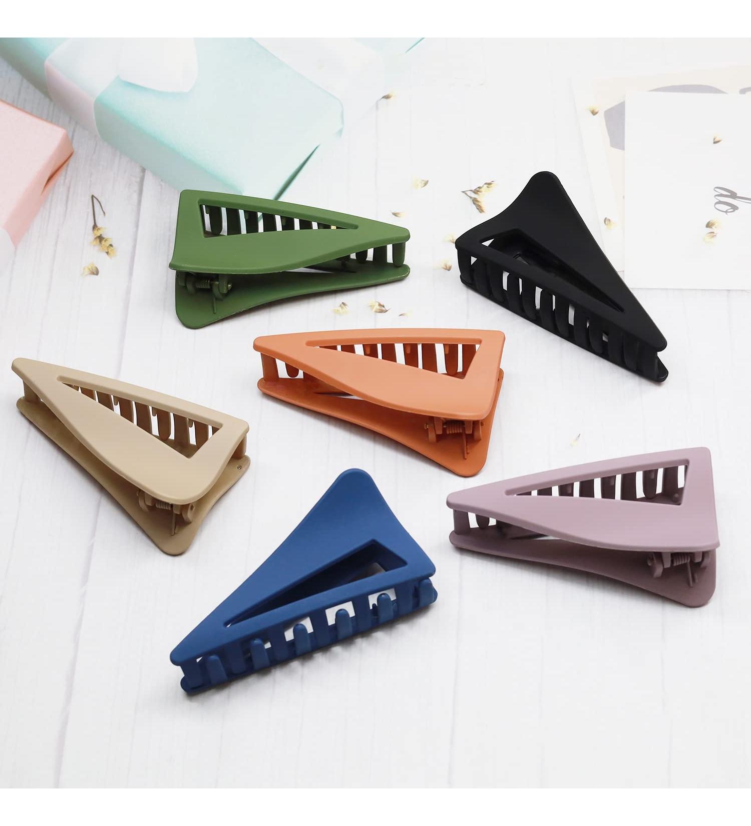 LAKYTION 6Pcs Medium Hair Clips for Women - Nonslip French Hair Claw Clips for Thin/Medium Thick Hair - Stylish Triangle Hair Claws with Strong Hold - Buy Online on GoSupps.com