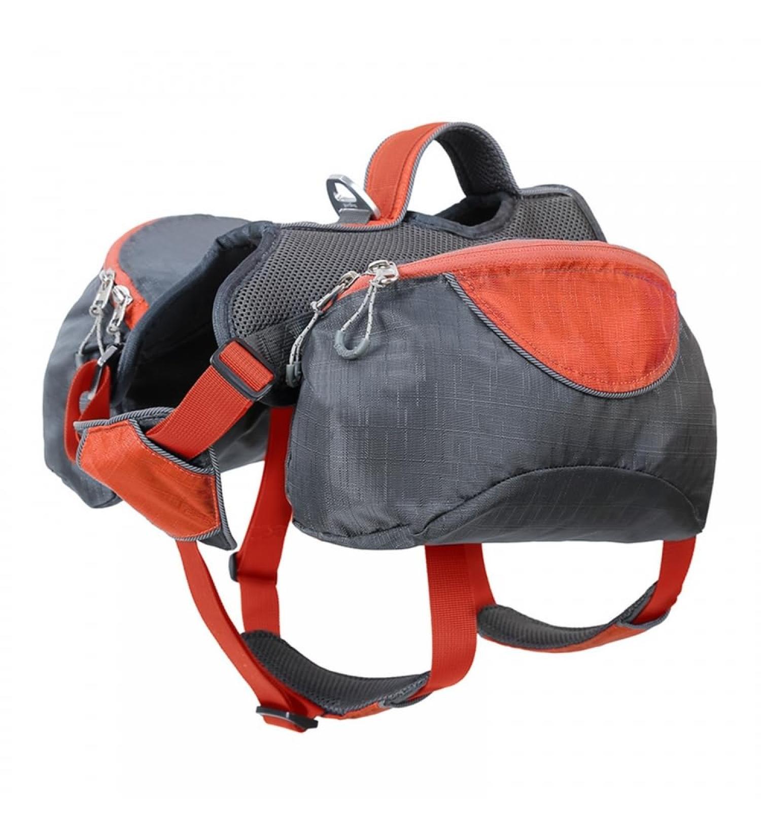 MiOYOOW Camping Dog Backpack Reflective Dog Harness Saddle Bag Multifunctional Breathable Dog Backpack with 2 Side Pockets for Hiking Camping for Small Medium Extra Large Dogs M orange - Buy Online on GoSupps.com