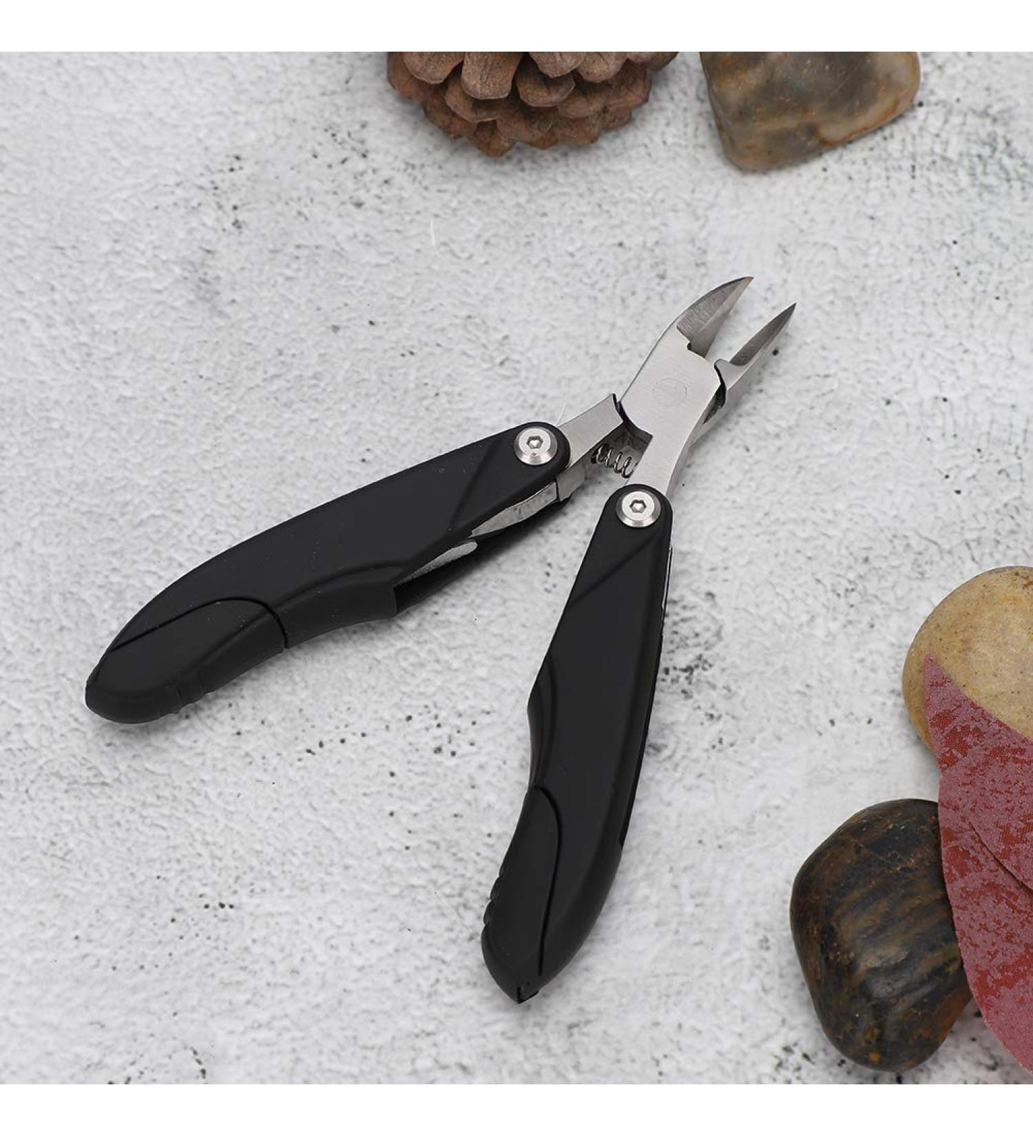 High Flexibility Round Handle Ingrown Toenail Clipper High Hardness Efficient Nail Trimmer Manicure Store for Home Beauty Salon Salon Shop Black - Buy Online on GoSupps.com